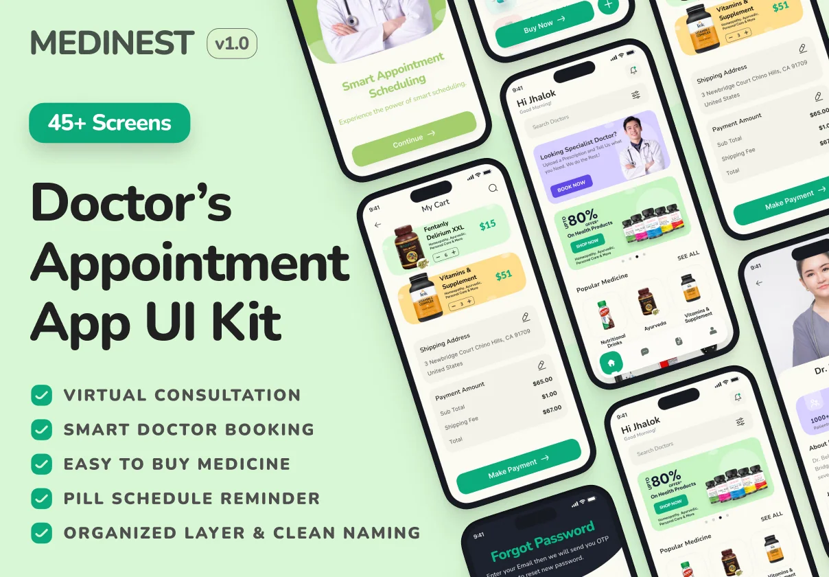 Medinest- Medical UI Kit
