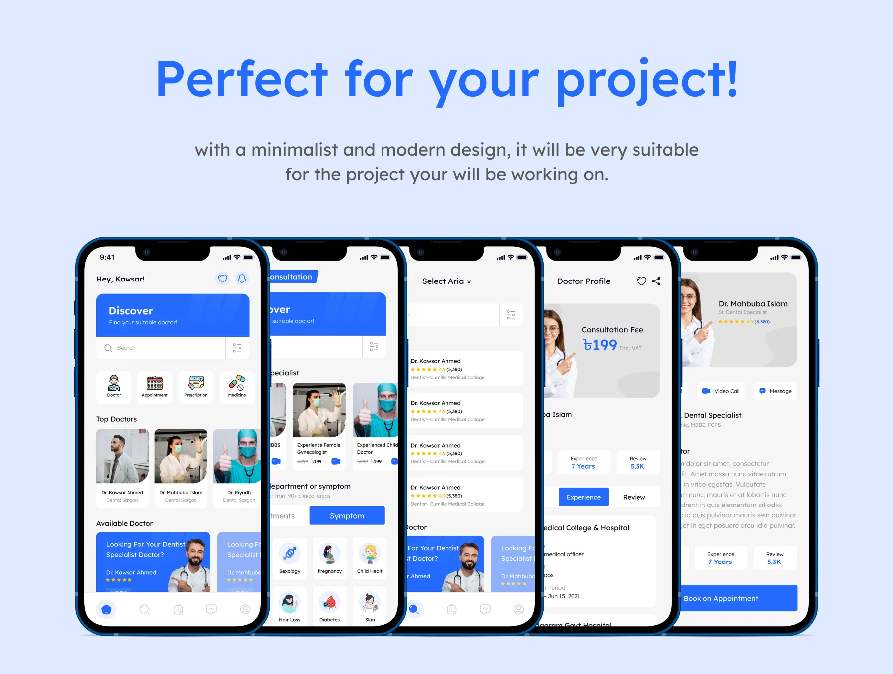 Medinova - Online Doctor Consultation App UI Kit 4