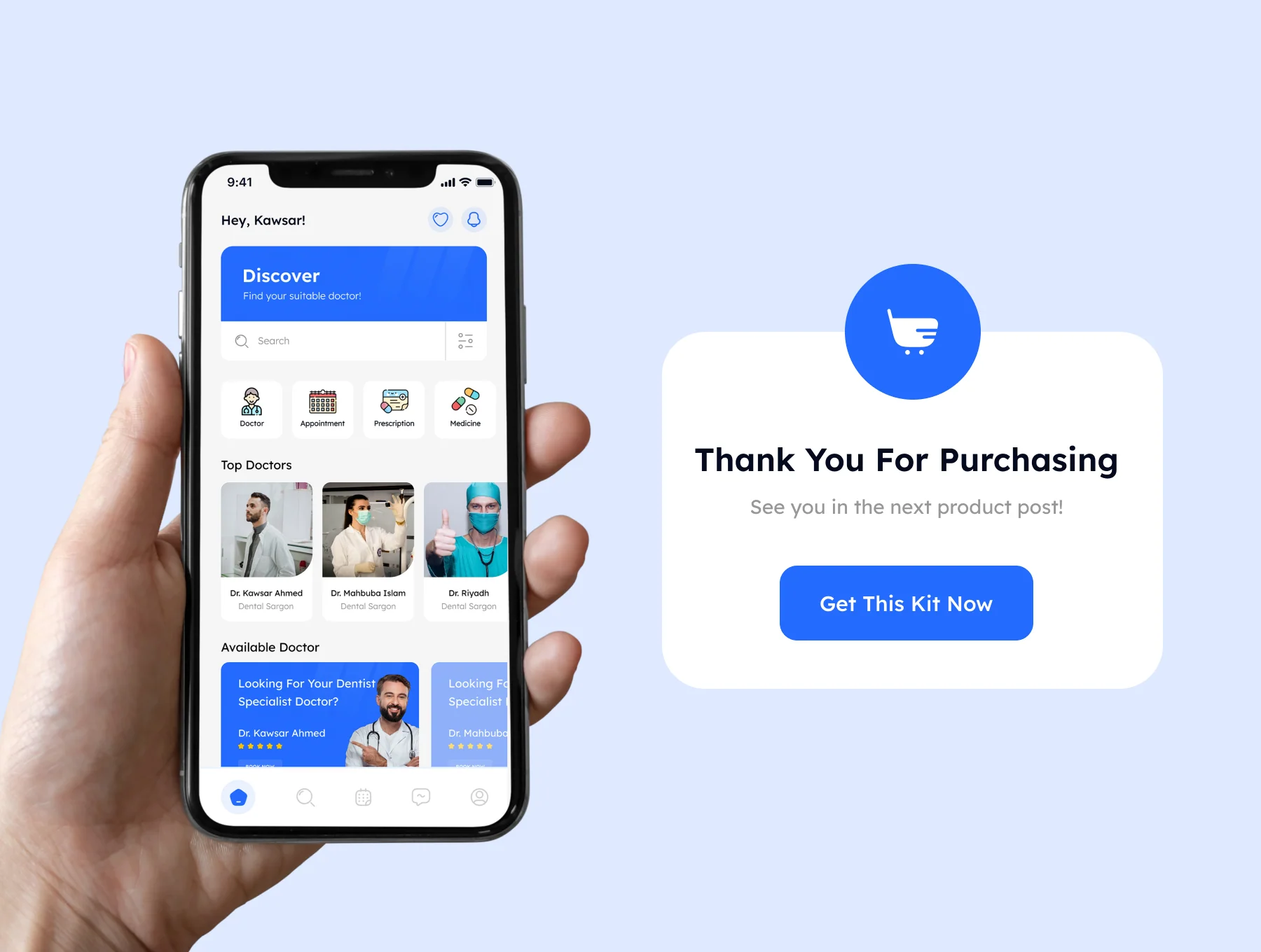 Medinova - Online Doctor Consultation App UI Kit 6