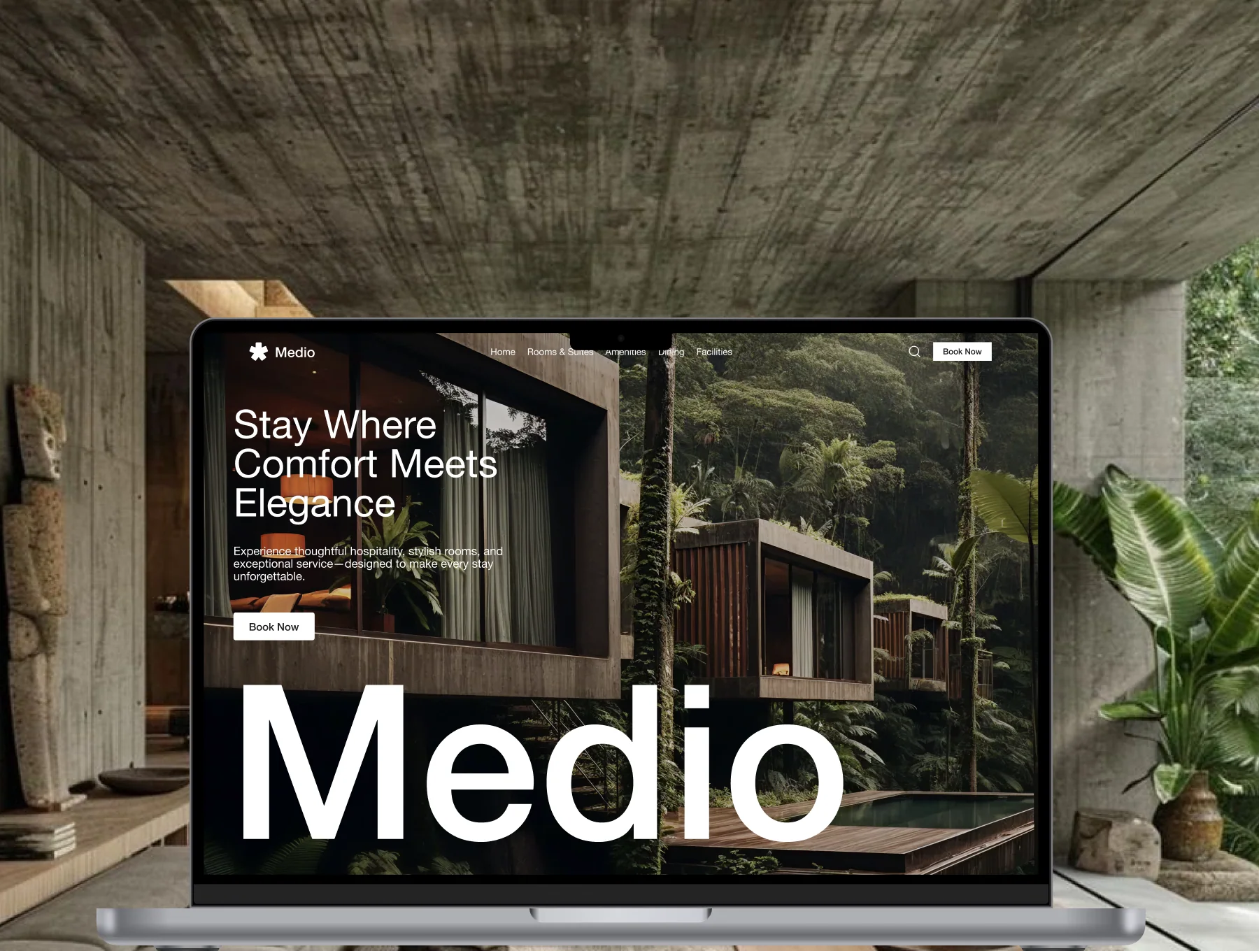 Medio - Luxury Hotel Website UI Kit 4