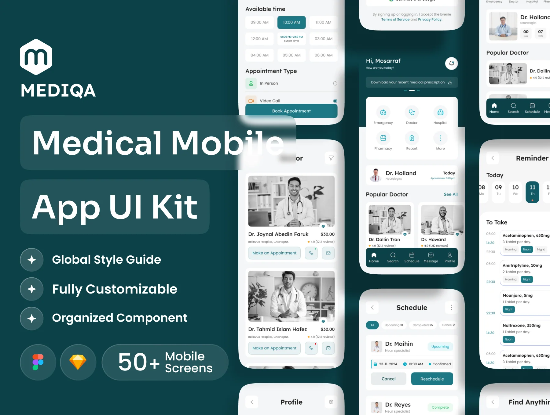 Mediqa - Medical Mobile App UI Kit