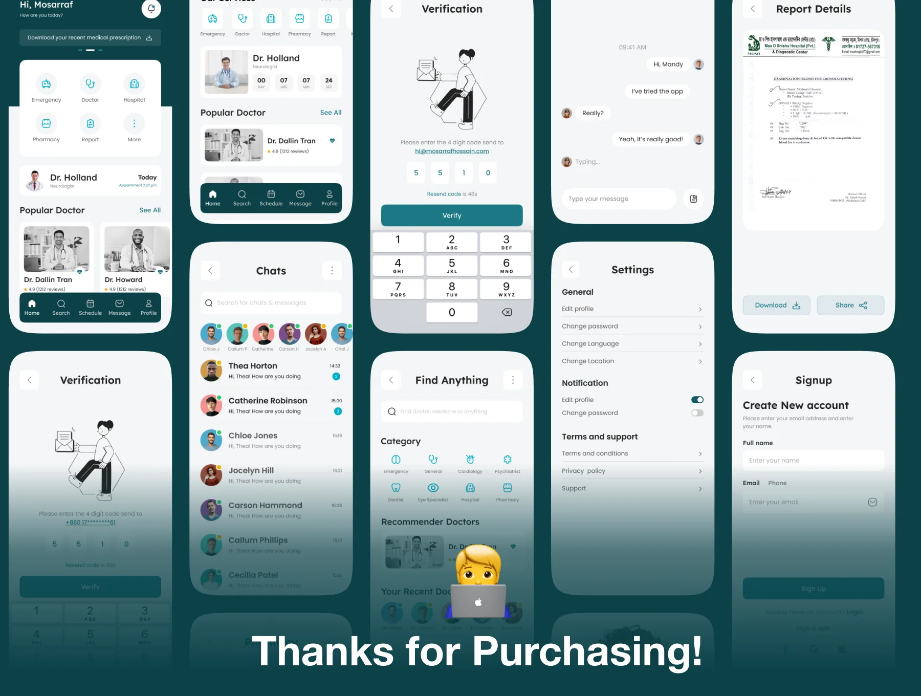 Mediqa - Medical Mobile App UI Kit 8