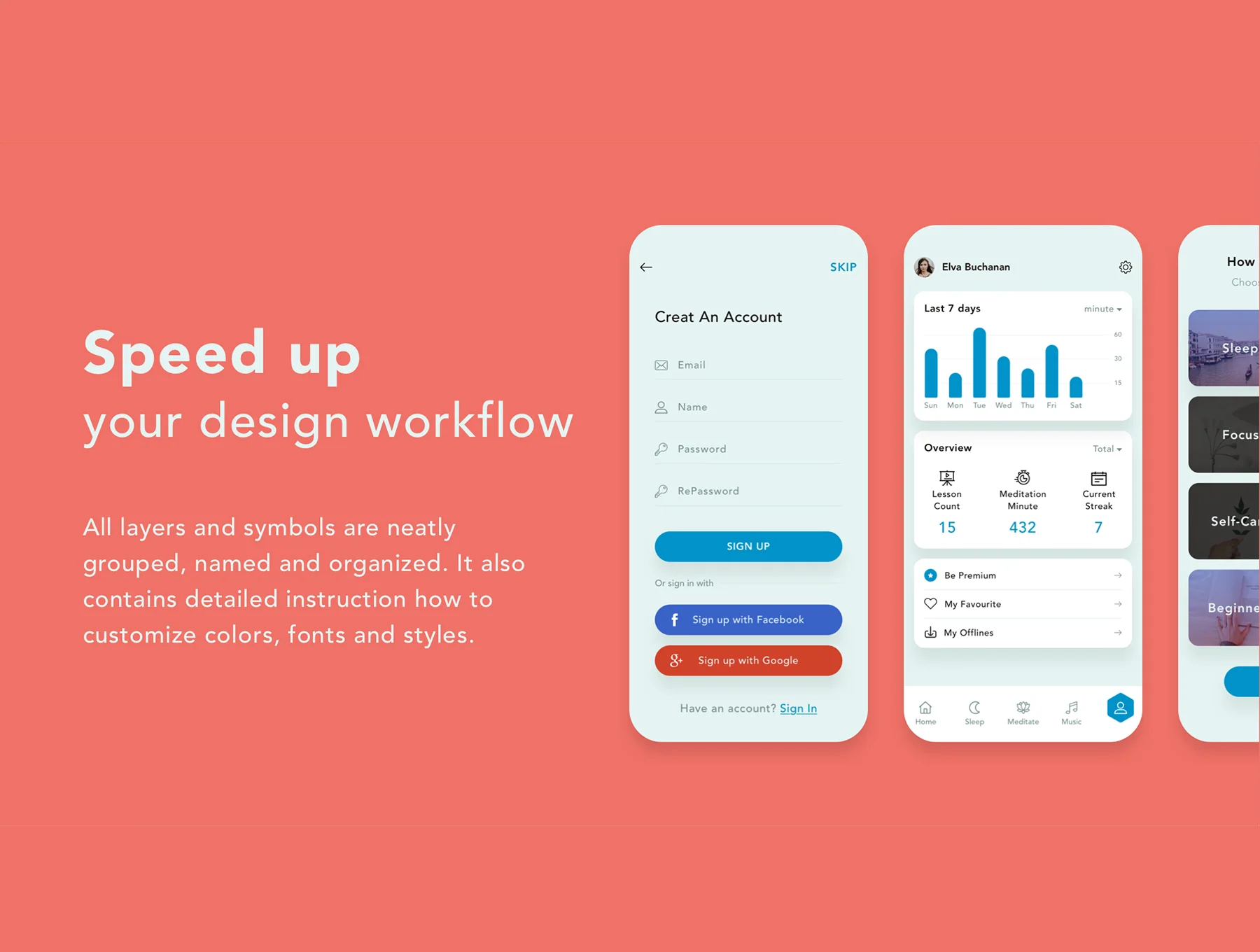 Meditation UI Kit 3