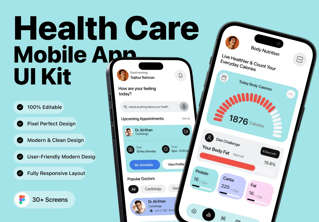 MediTrack – Healthcare & Doctor Appointment UI Kit