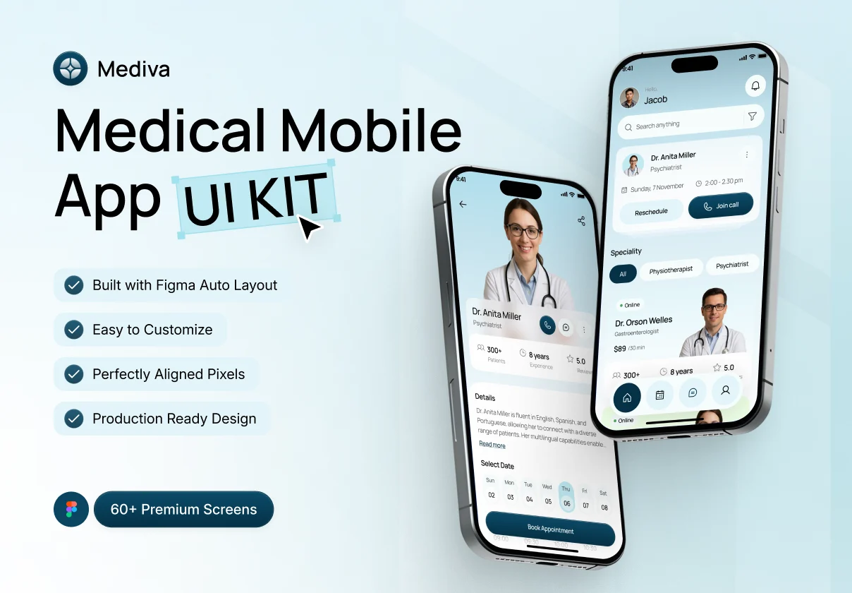 Mediva - Medical Mobile App UI Kit