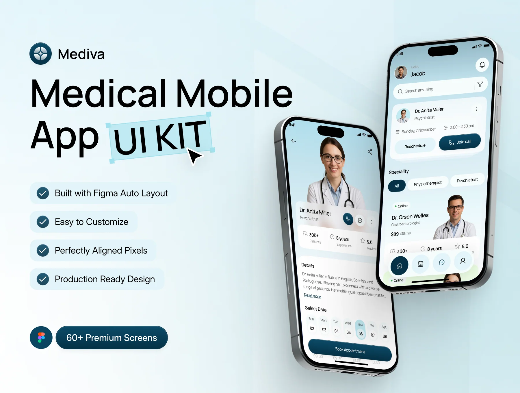 Mediva - Medical Mobile App UI Kit