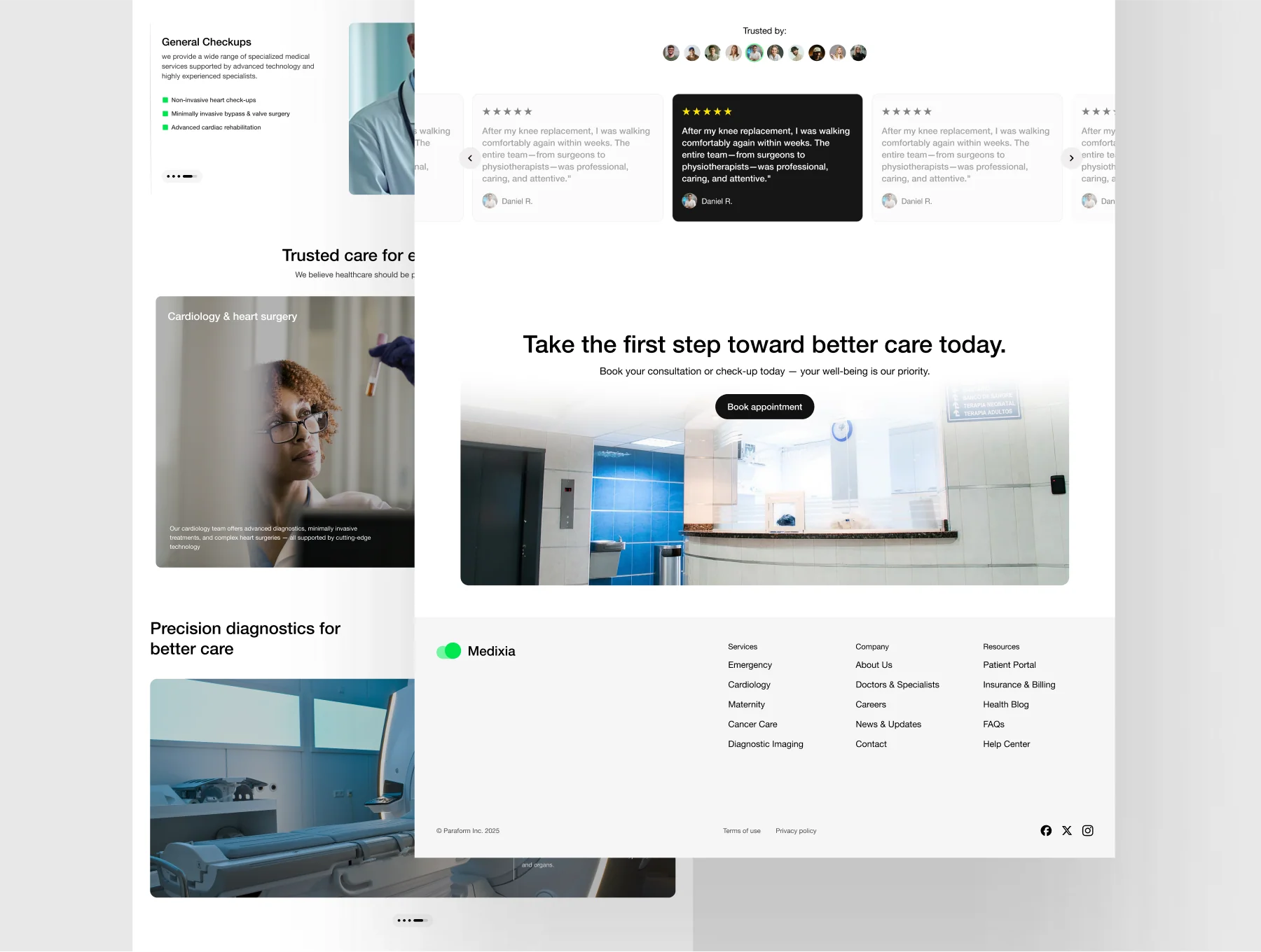 Medixia - Premium Hospital Landing Page UI Kit 3
