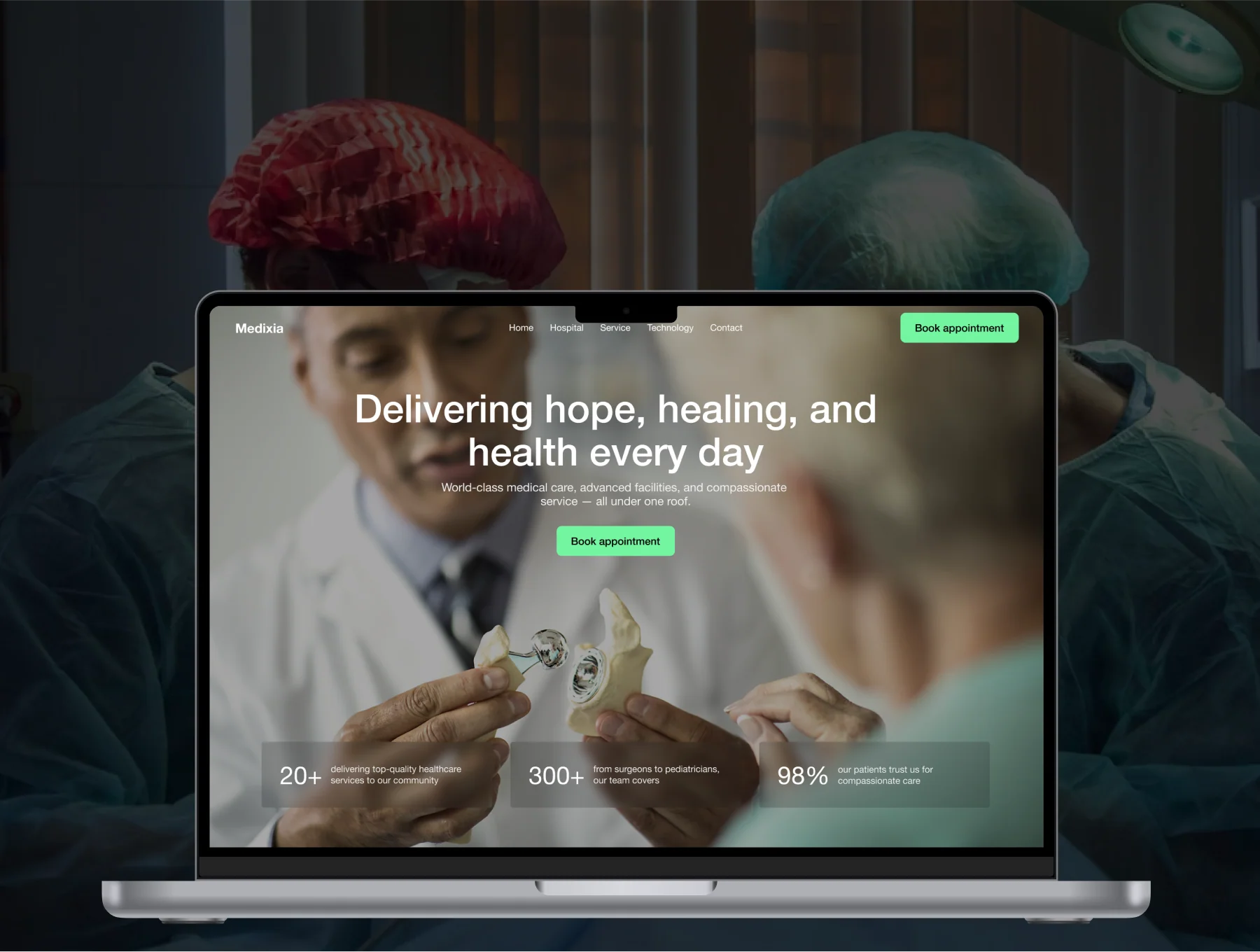 Medixia - Premium Hospital Landing Page UI Kit 4