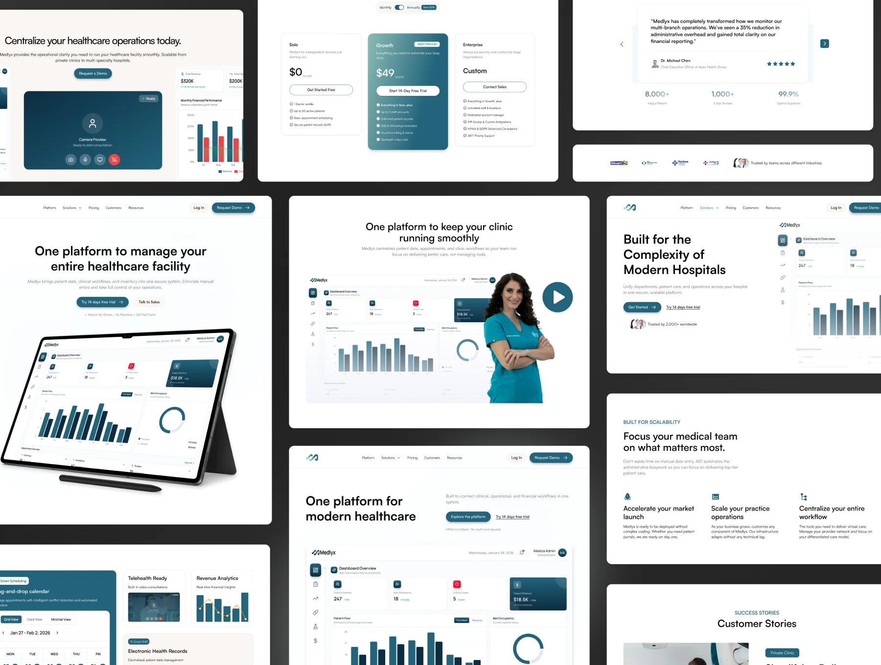 Medlyx — Modern Healthcare SaaS Landing Page Builder 5