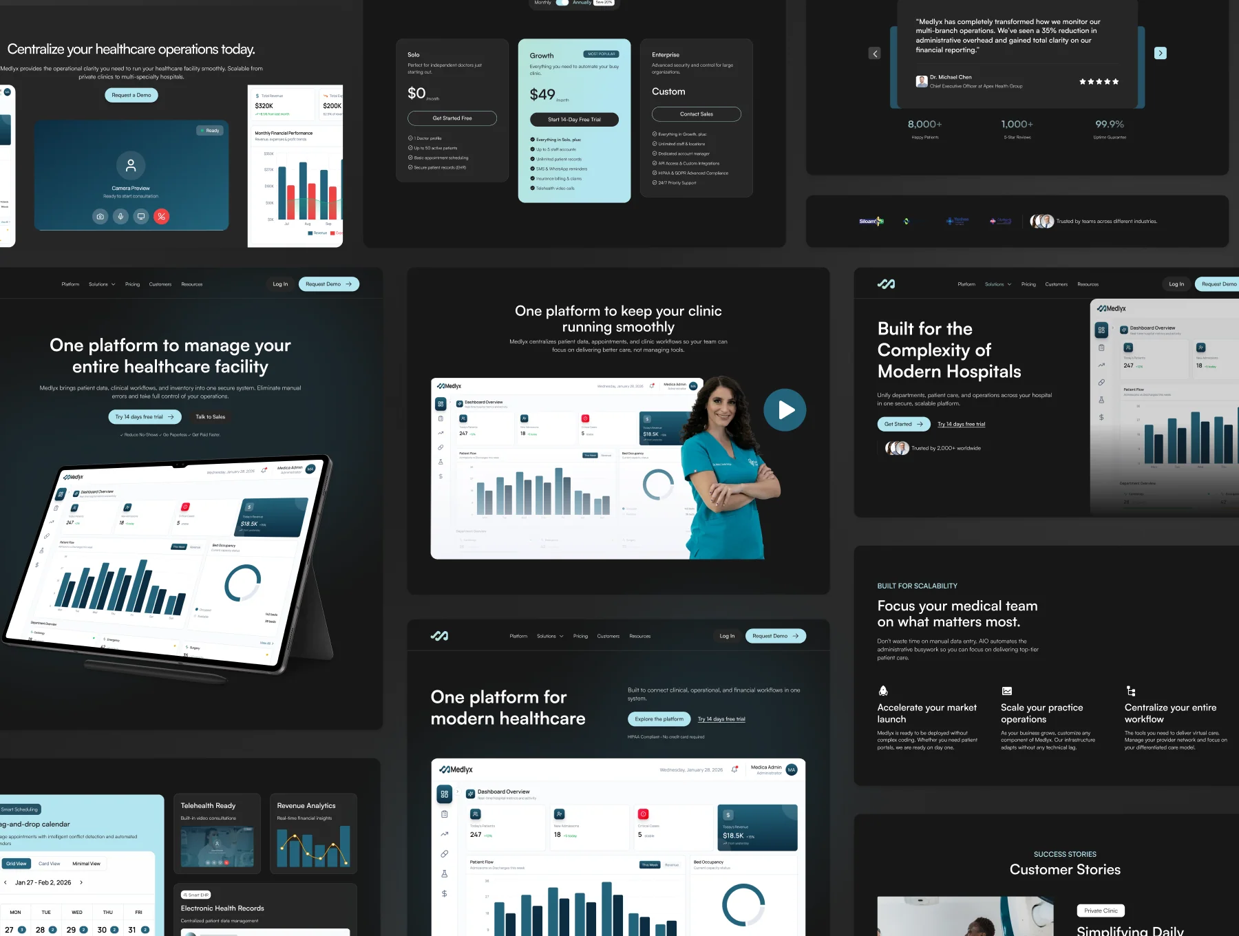 Medlyx — Modern Healthcare SaaS Landing Page Builder 6