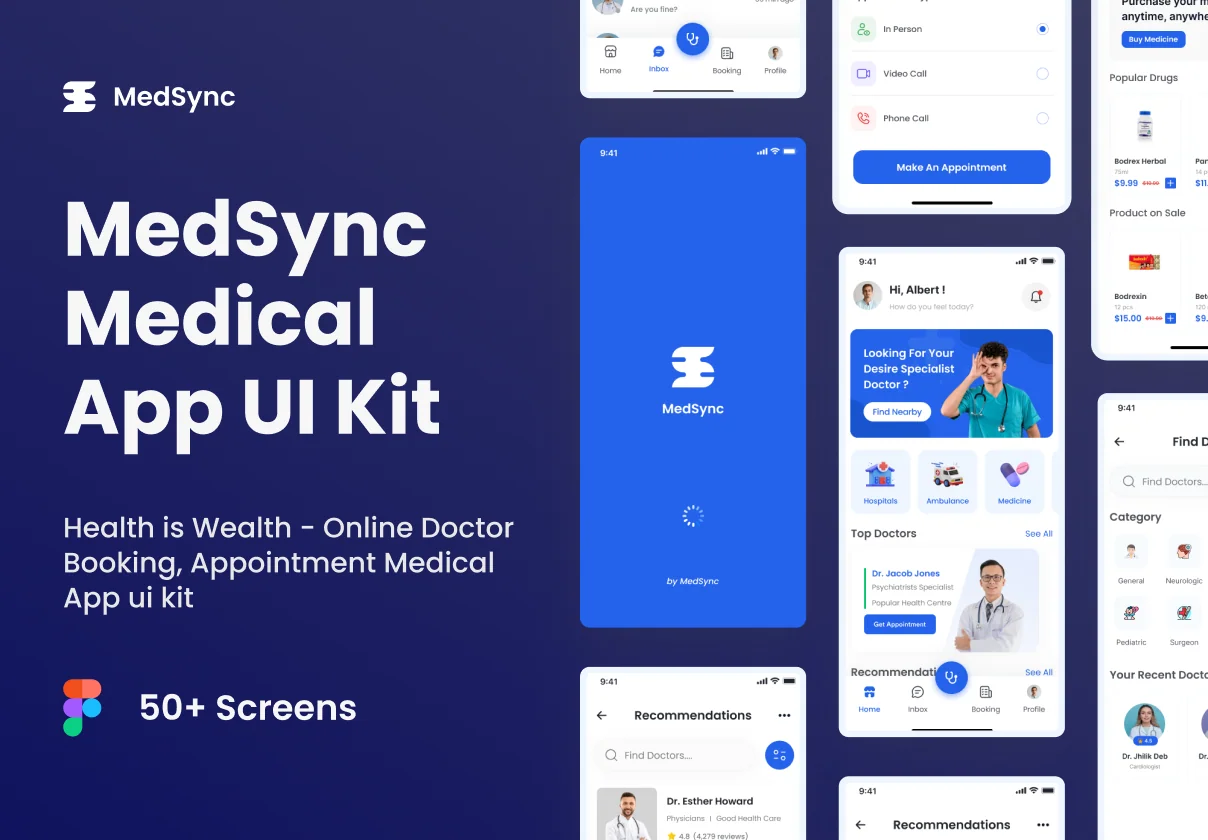 MedSync  - Medical App UI Kit