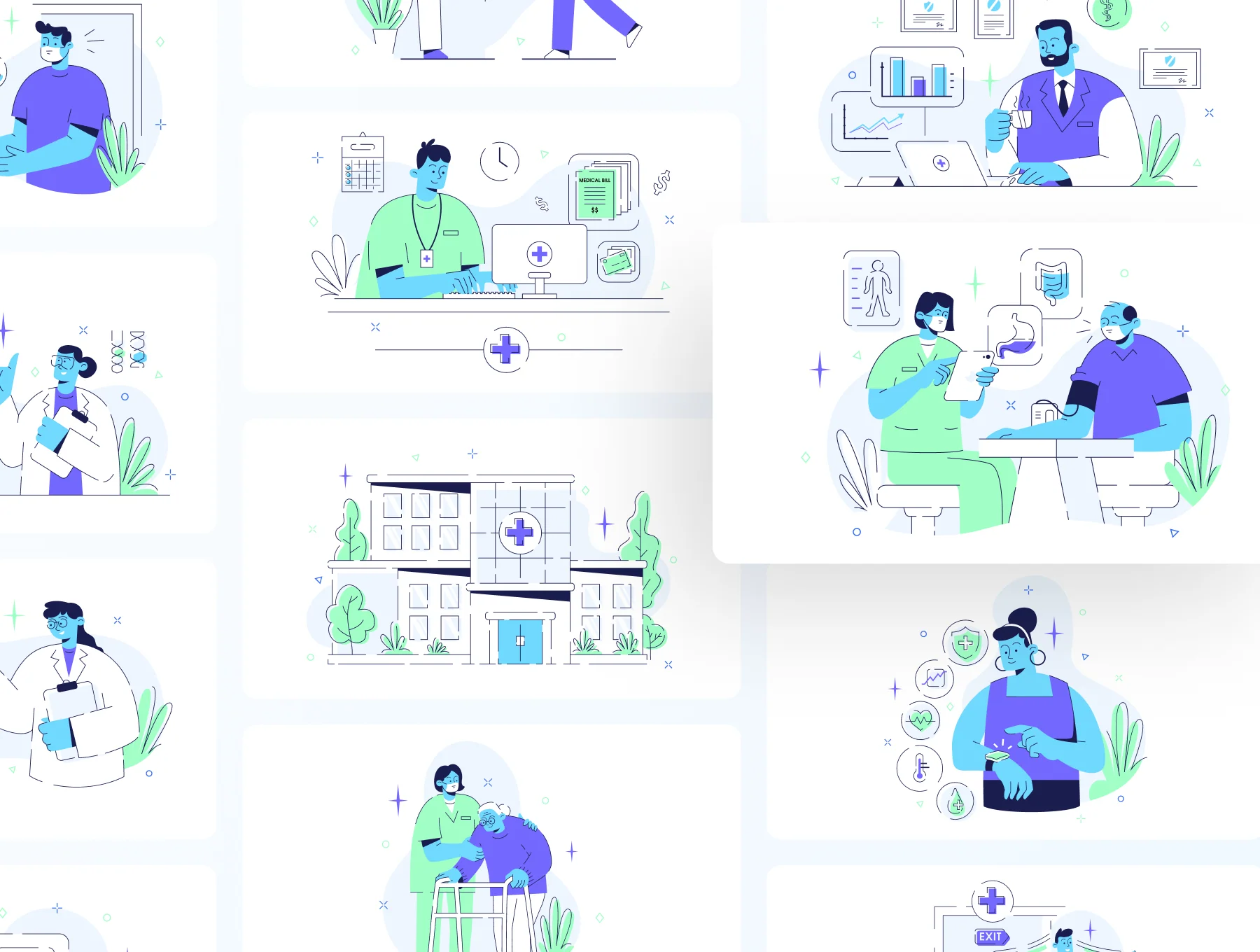 Medtechy - Medical & Healthcare Illustration Set 8