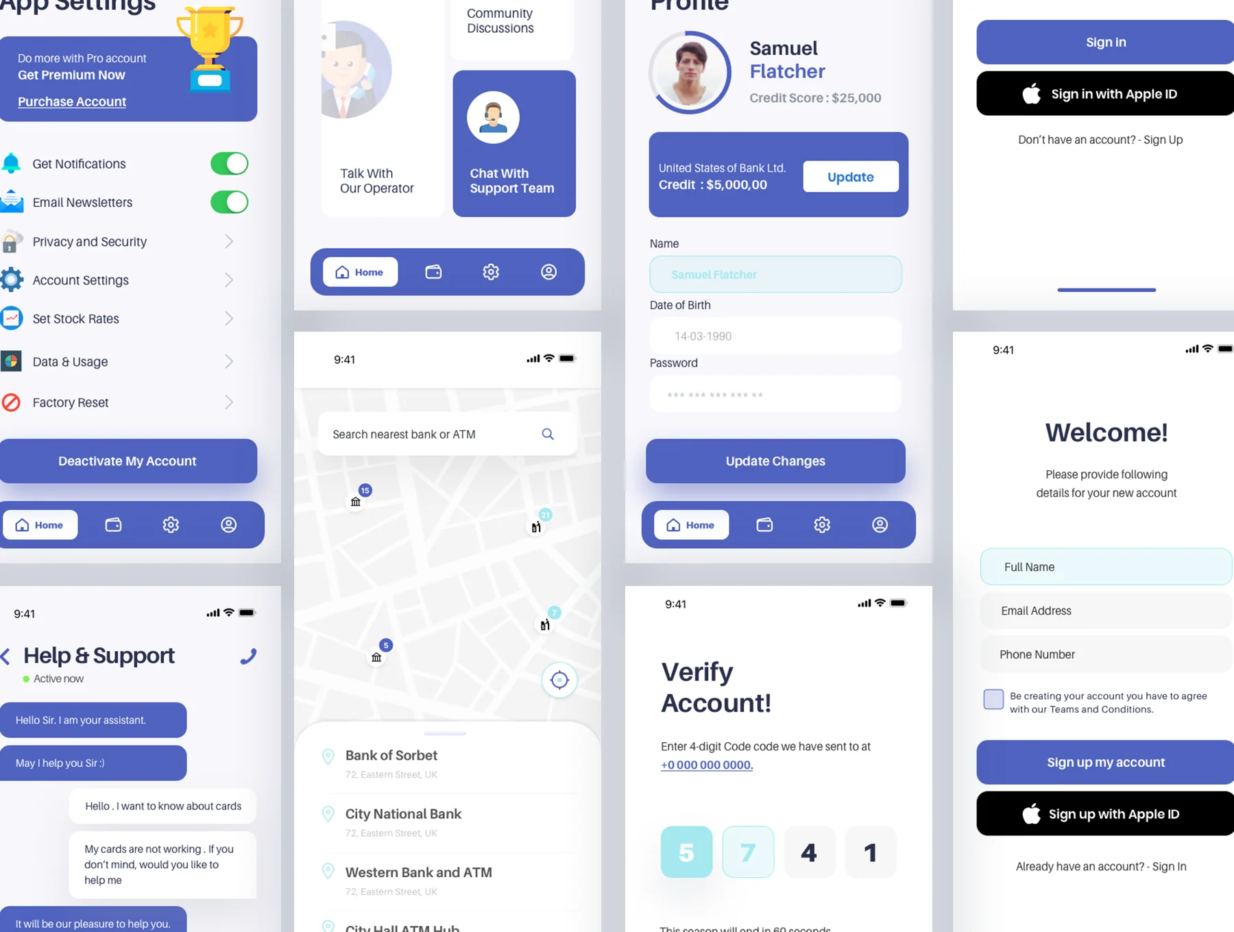 Meela - Money Transfer, Bank, Finance and Wallet App UI Kit 5