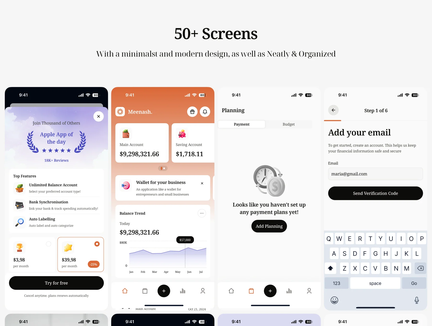 Meenash - Budget & Expense Tracker UI Kit 6