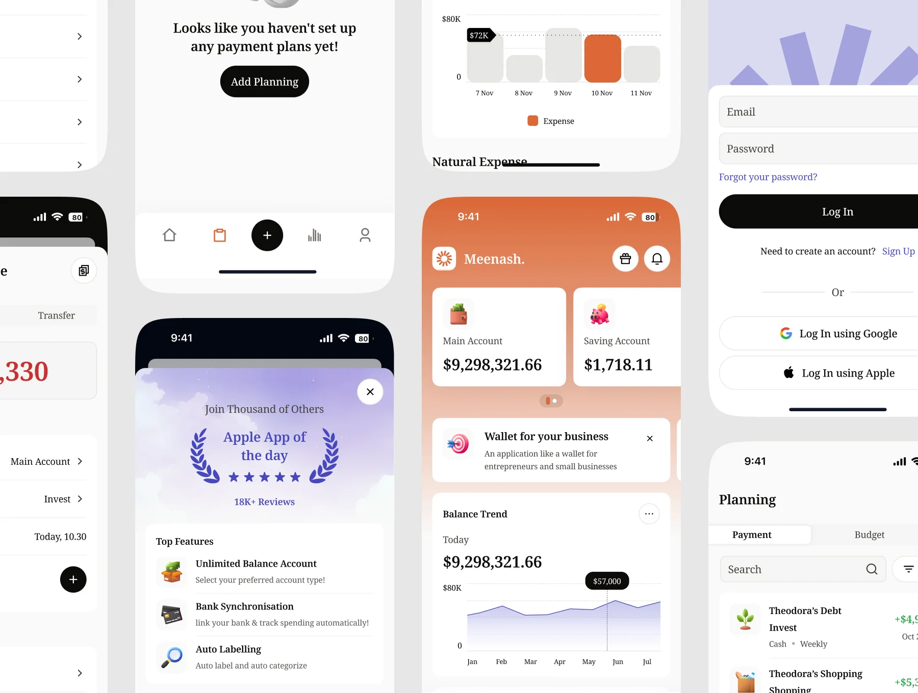 Meenash - Budget & Expense Tracker UI Kit 7