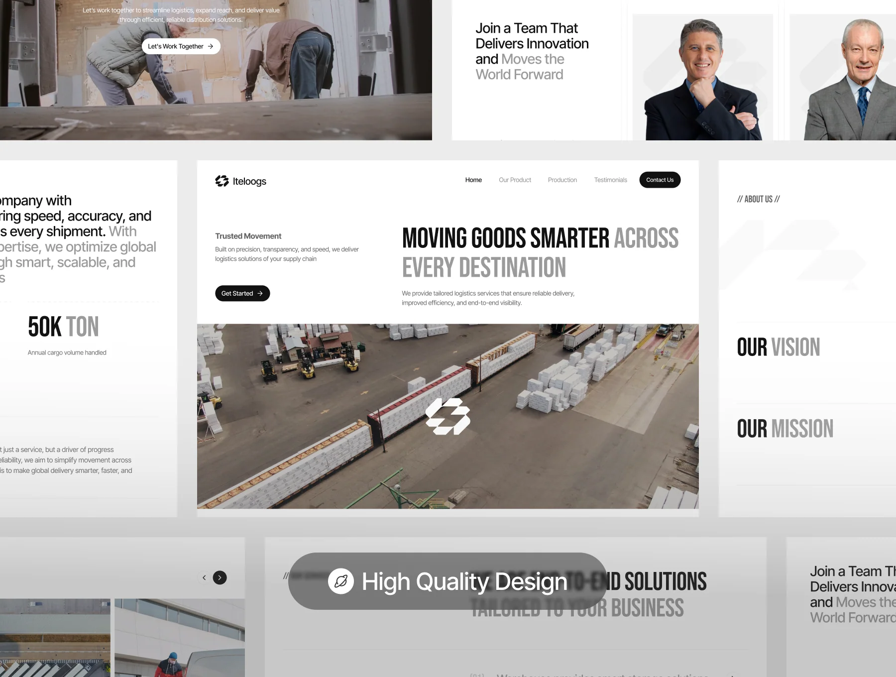 Iteloogs — Logistic Corporate Website Kit 🚚. 2