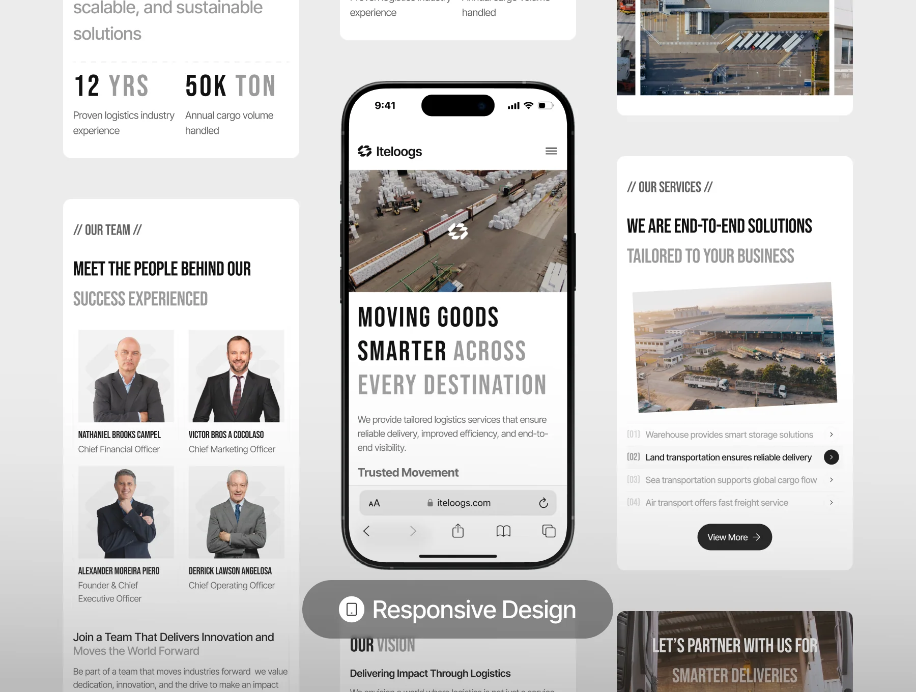 Iteloogs — Logistic Corporate Website Kit 🚚. 3