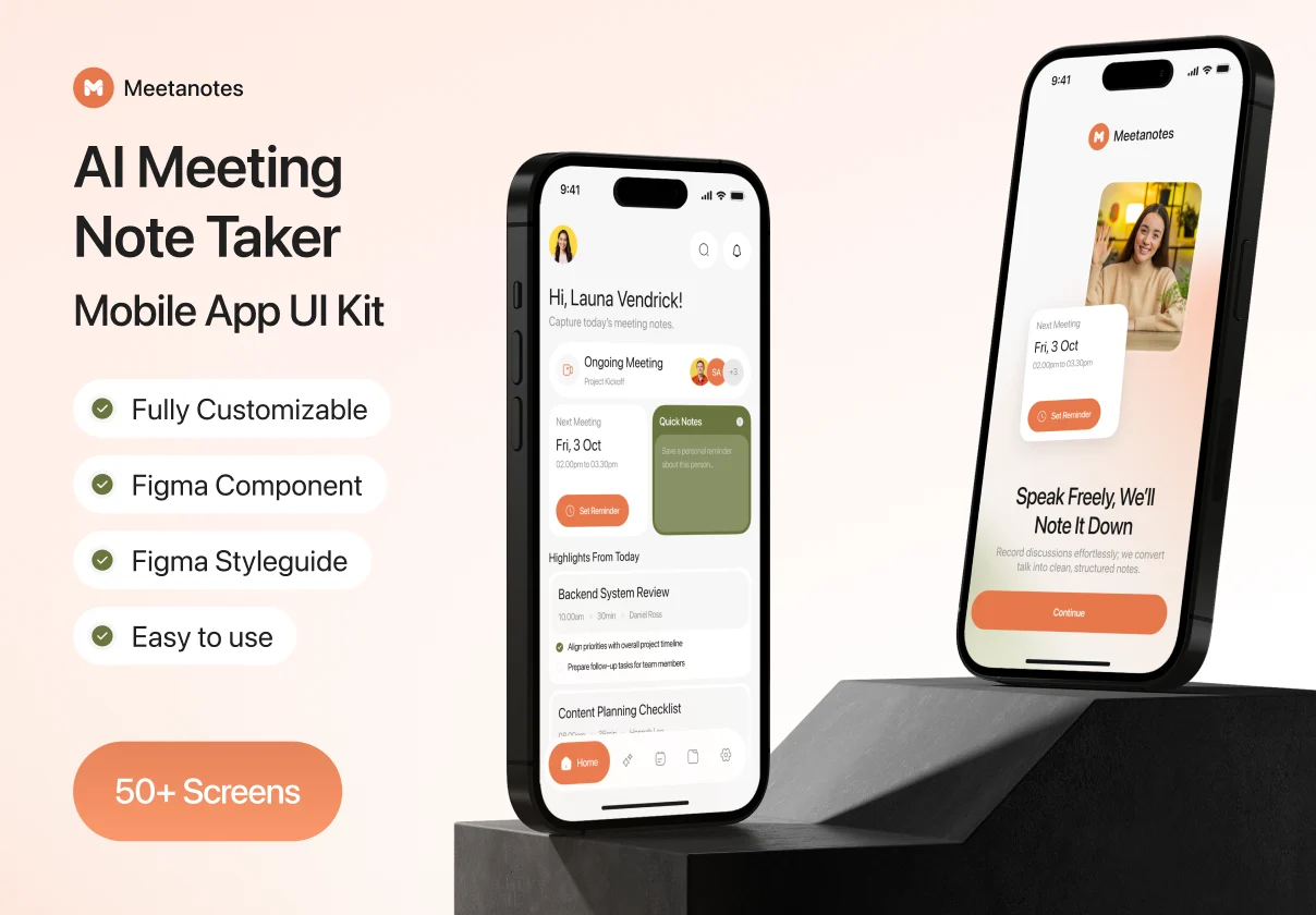 Meetanotes - AI meeting note taker Mobile app