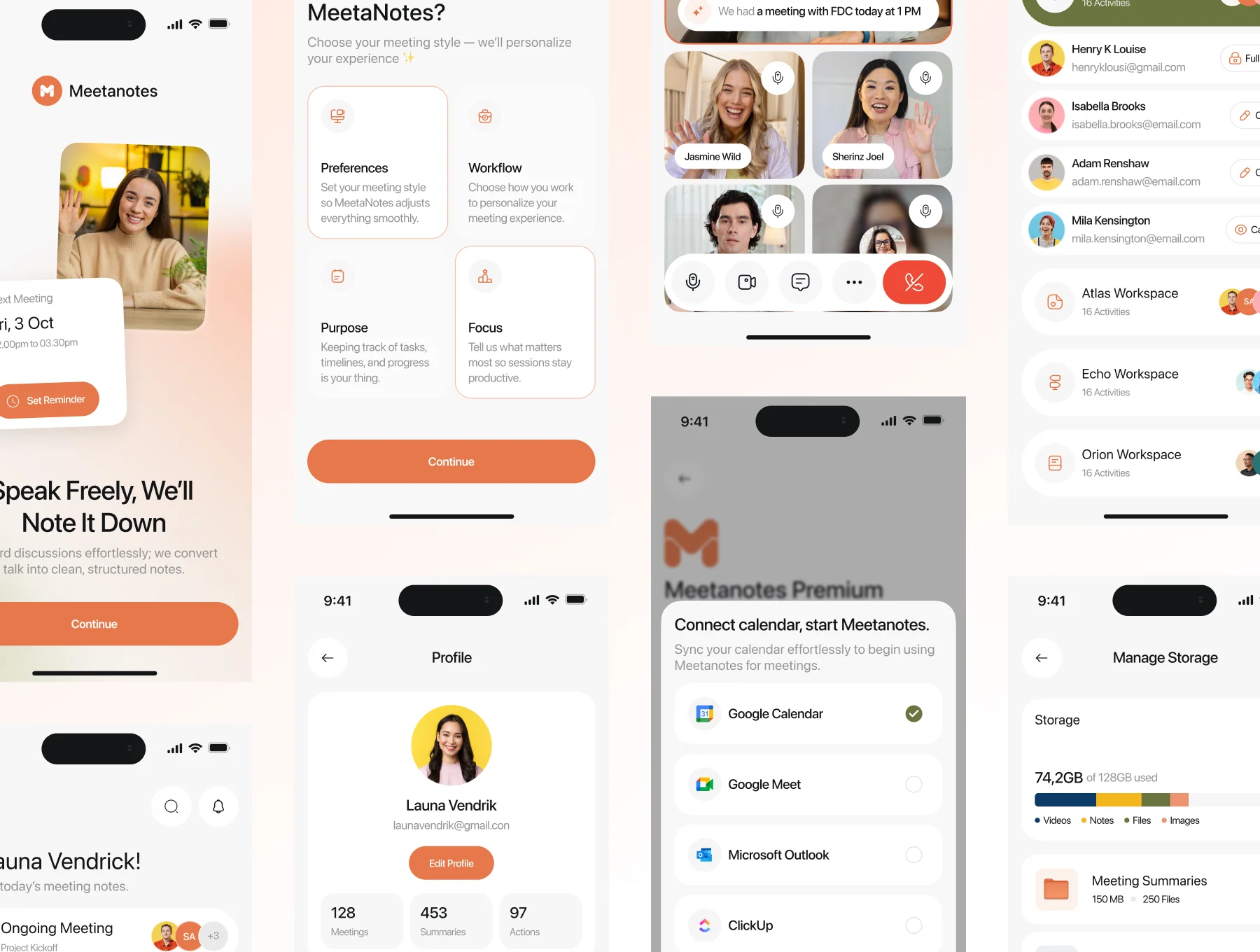 Meetanotes - AI meeting note taker Mobile app 8