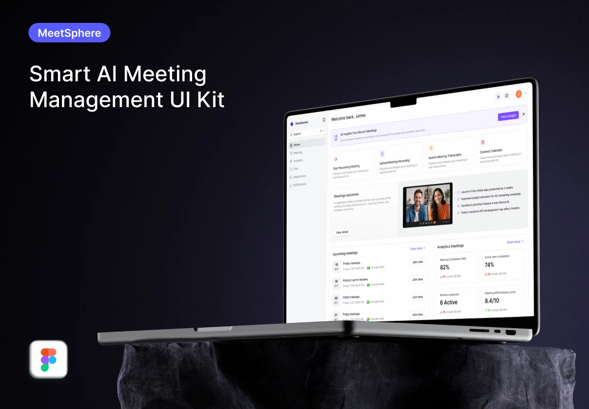 MeetSphare - AI Meeting Management App UI Kit