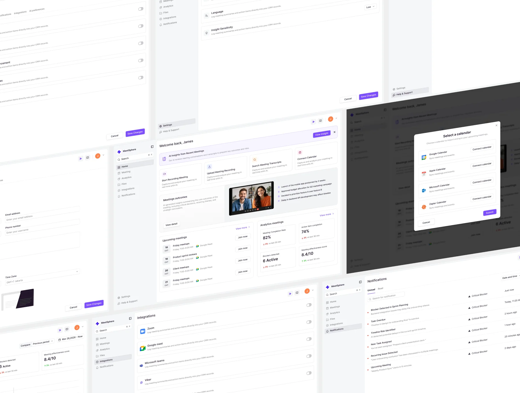 MeetSphare - AI Meeting Management App UI Kit 3