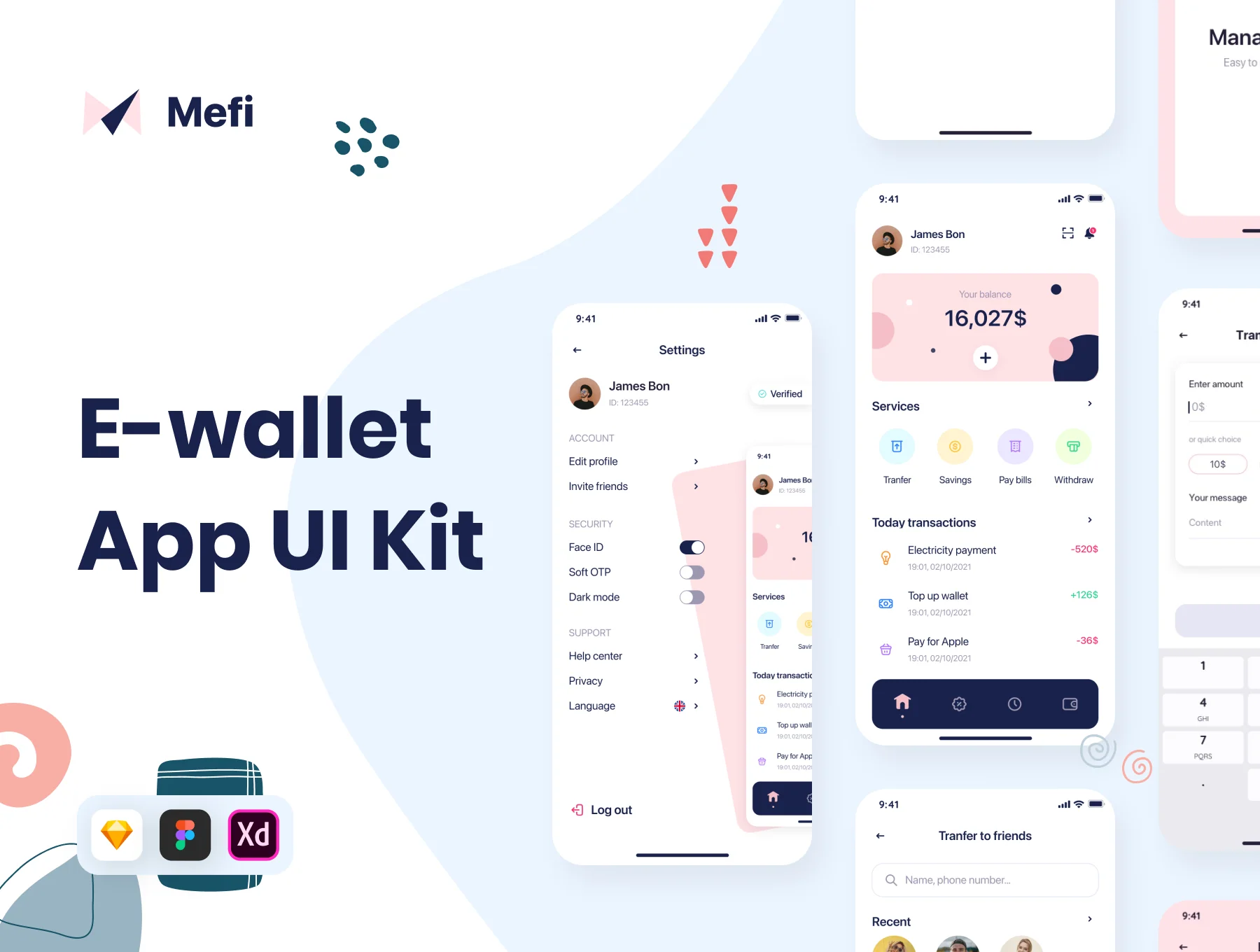 MeFi - E-wallet App UI Kit