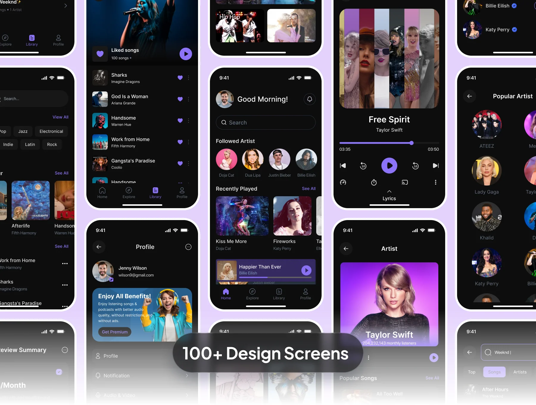 Melodia Music  Player Mobile App UI Kit 3