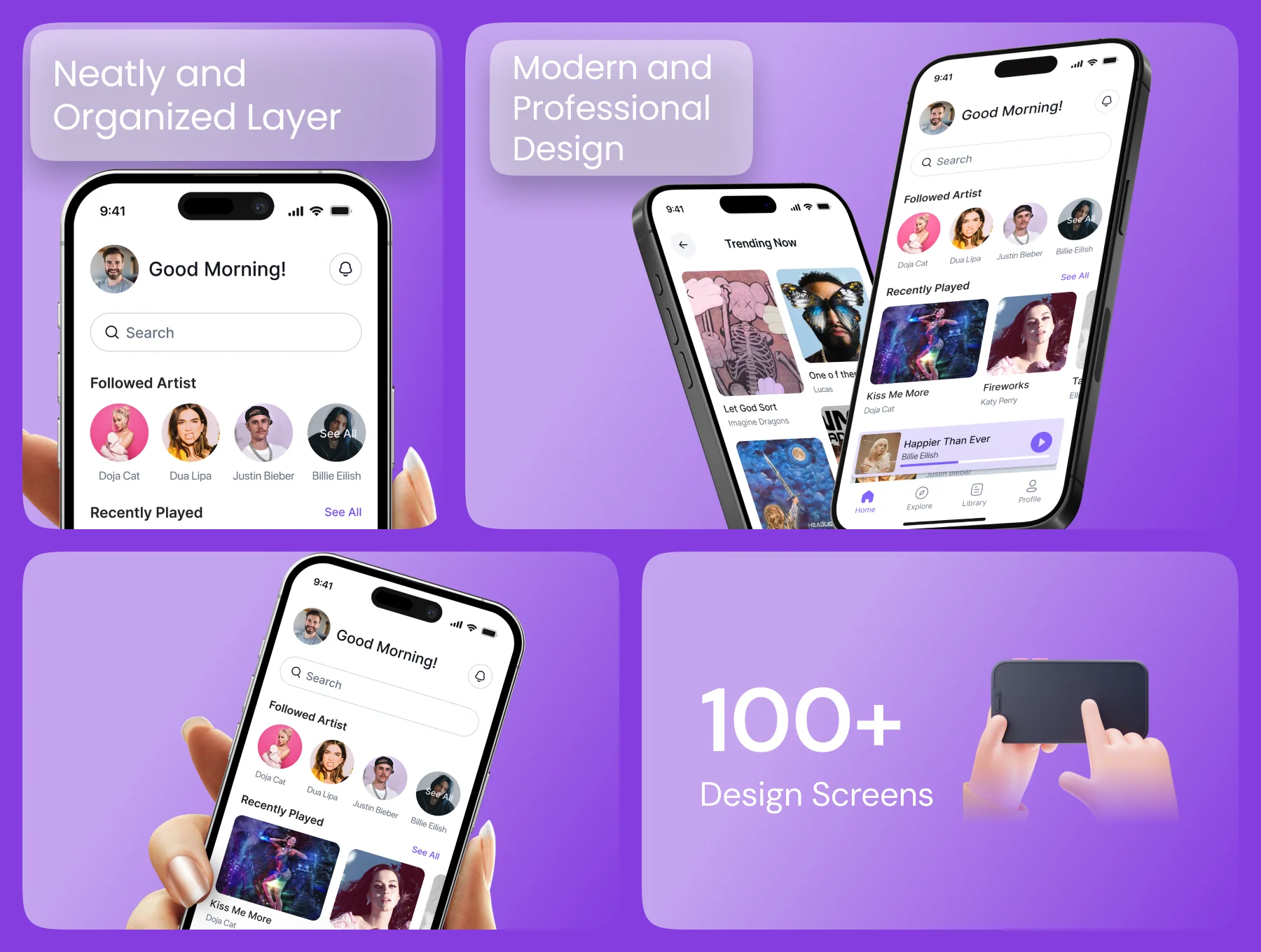 Melodia Music  Player Mobile App UI Kit 4