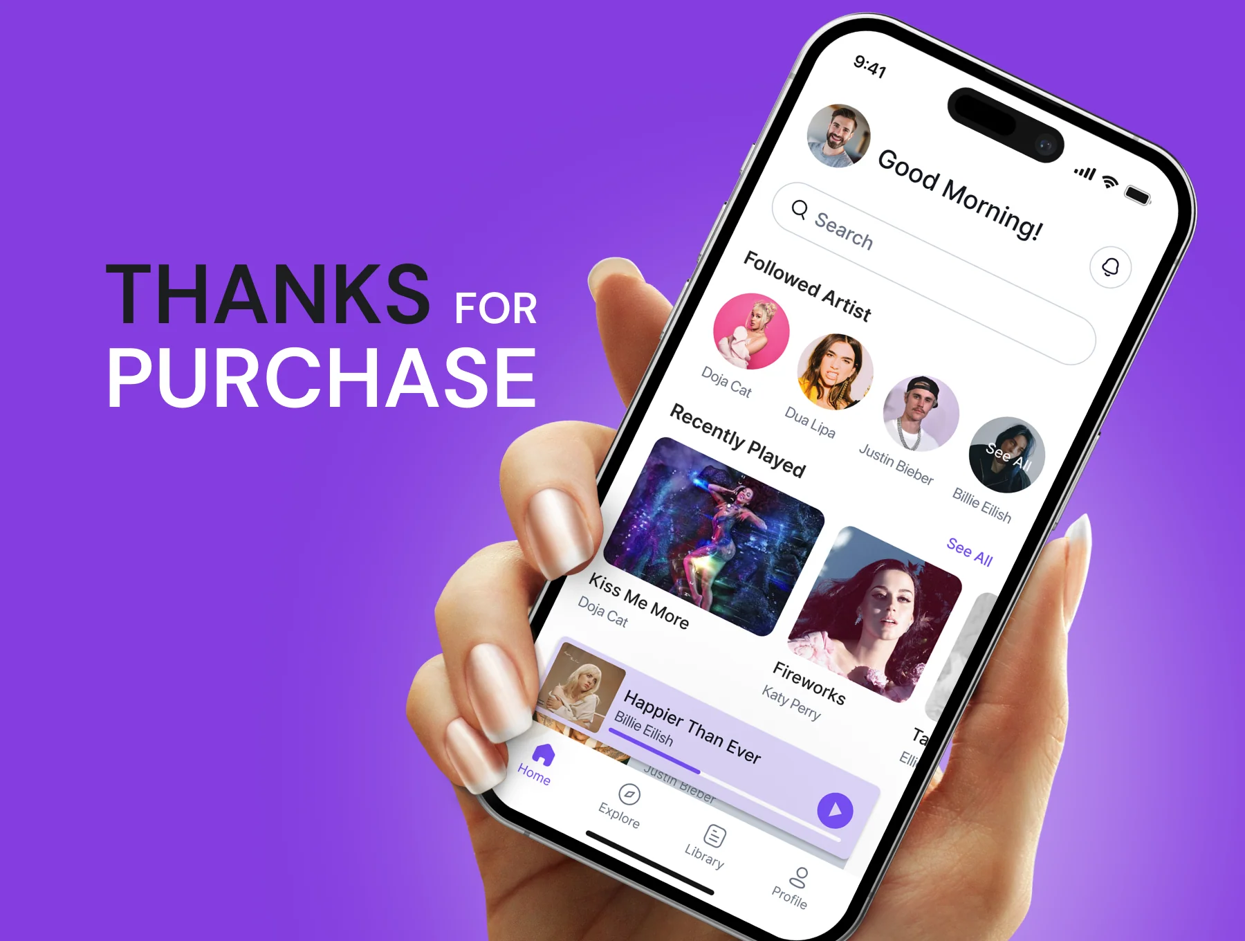 Melodia Music  Player Mobile App UI Kit 6