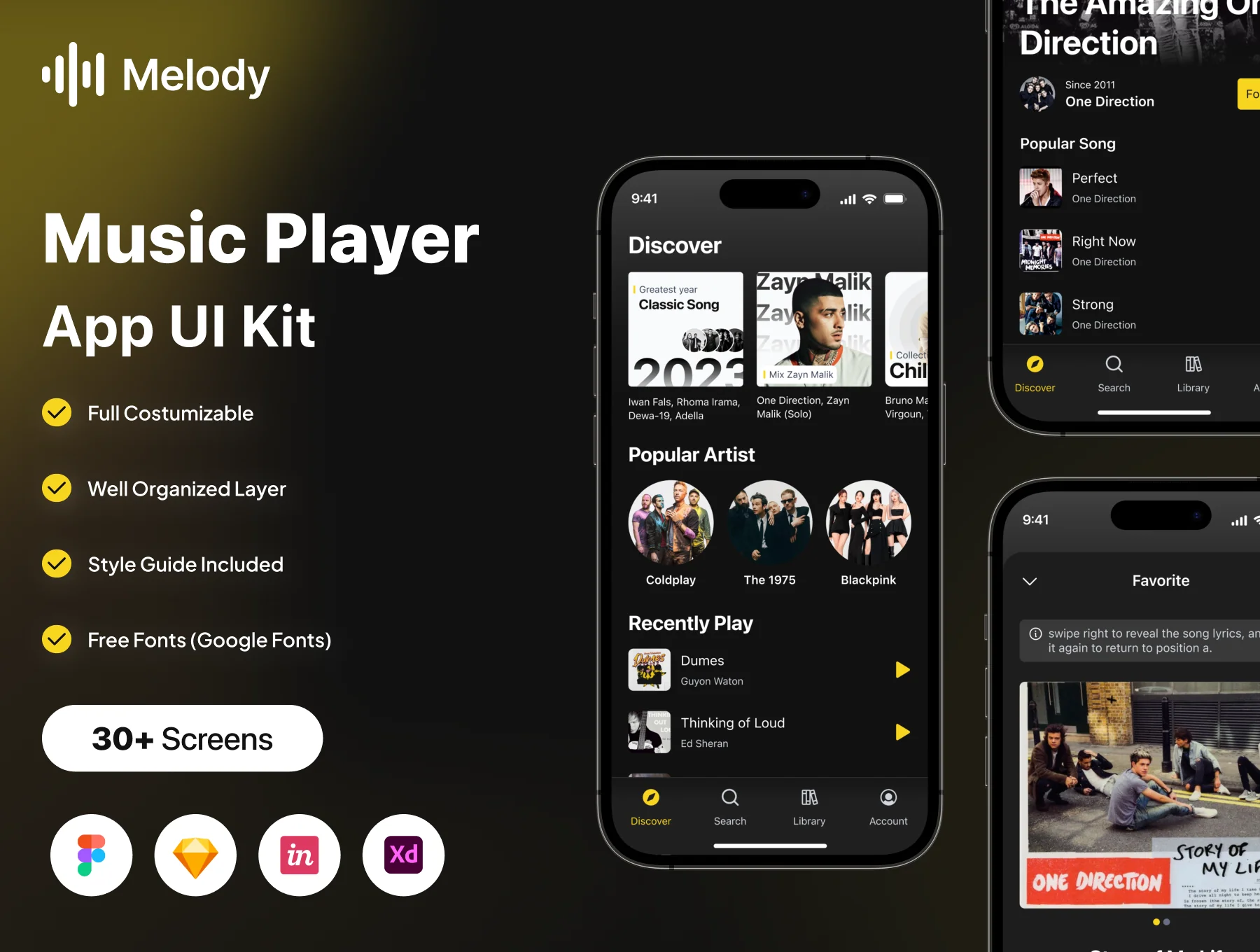 Melody - Music Player Apps UI KIT