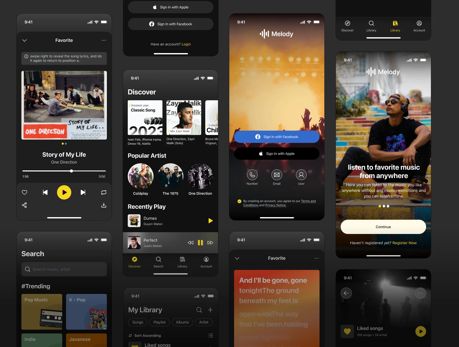 Melody - Music Player Apps UI KIT 5