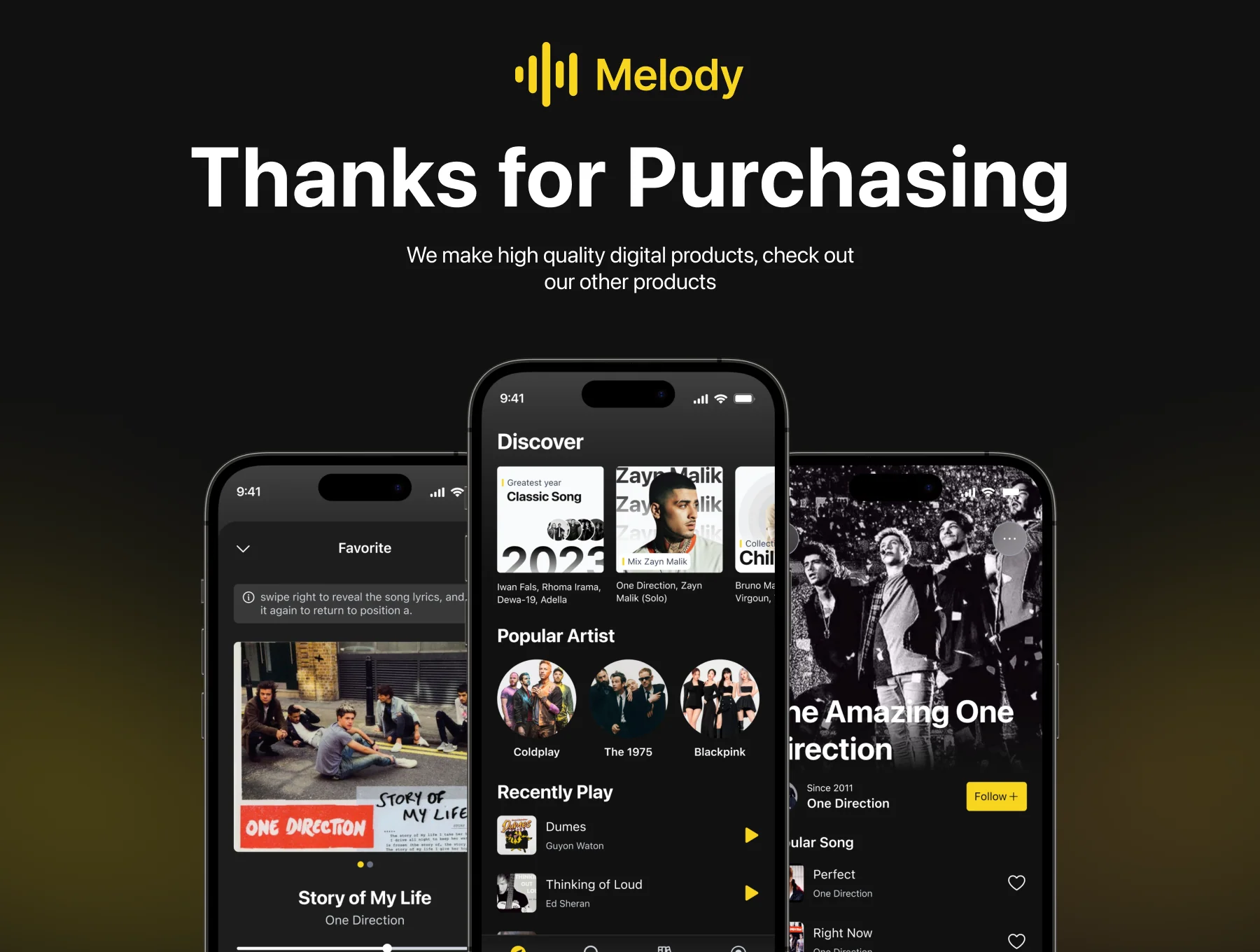Melody - Music Player Apps UI KIT 6