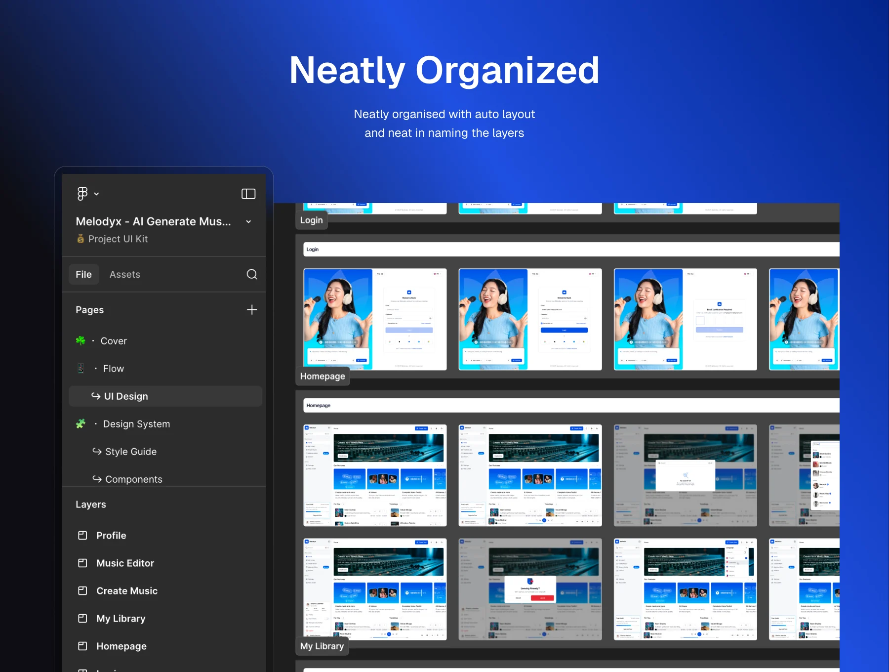 Melodyx – AI Generate Music Website UI Kit 3