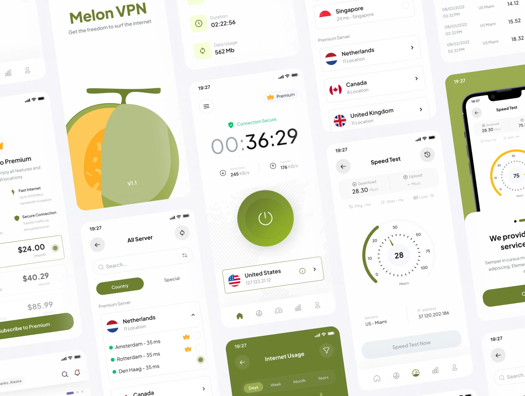 Melon VPN  - VPN Mobile App UI Kits 5