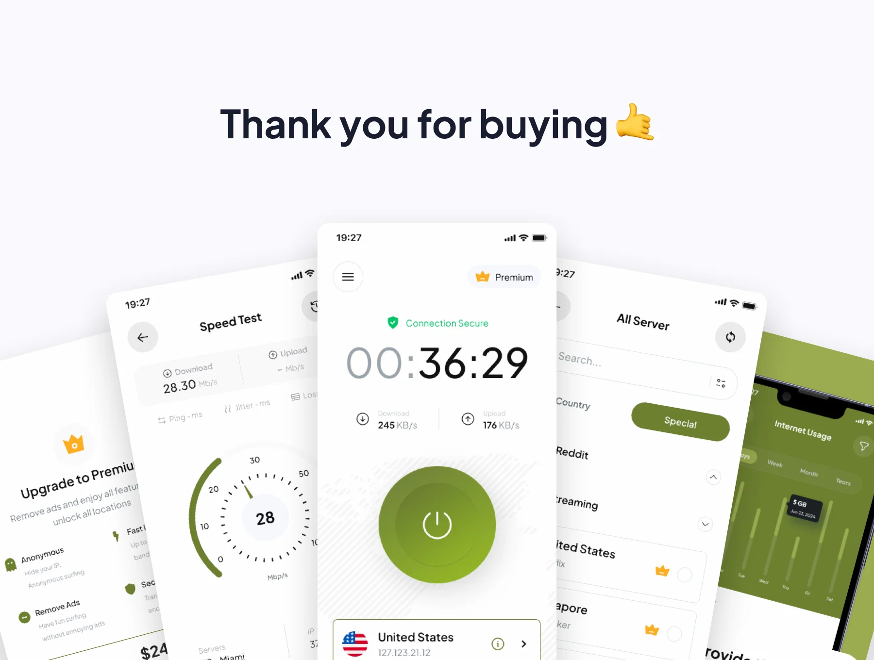 Melon VPN  - VPN Mobile App UI Kits 6