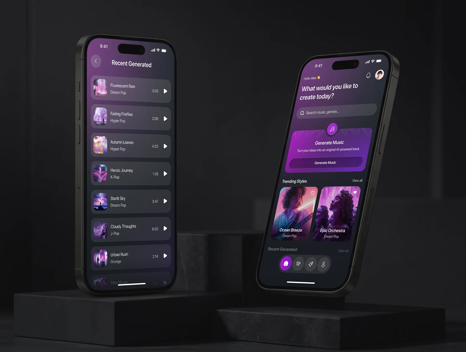 Melora – AI Music Mobile App UI Kit 7