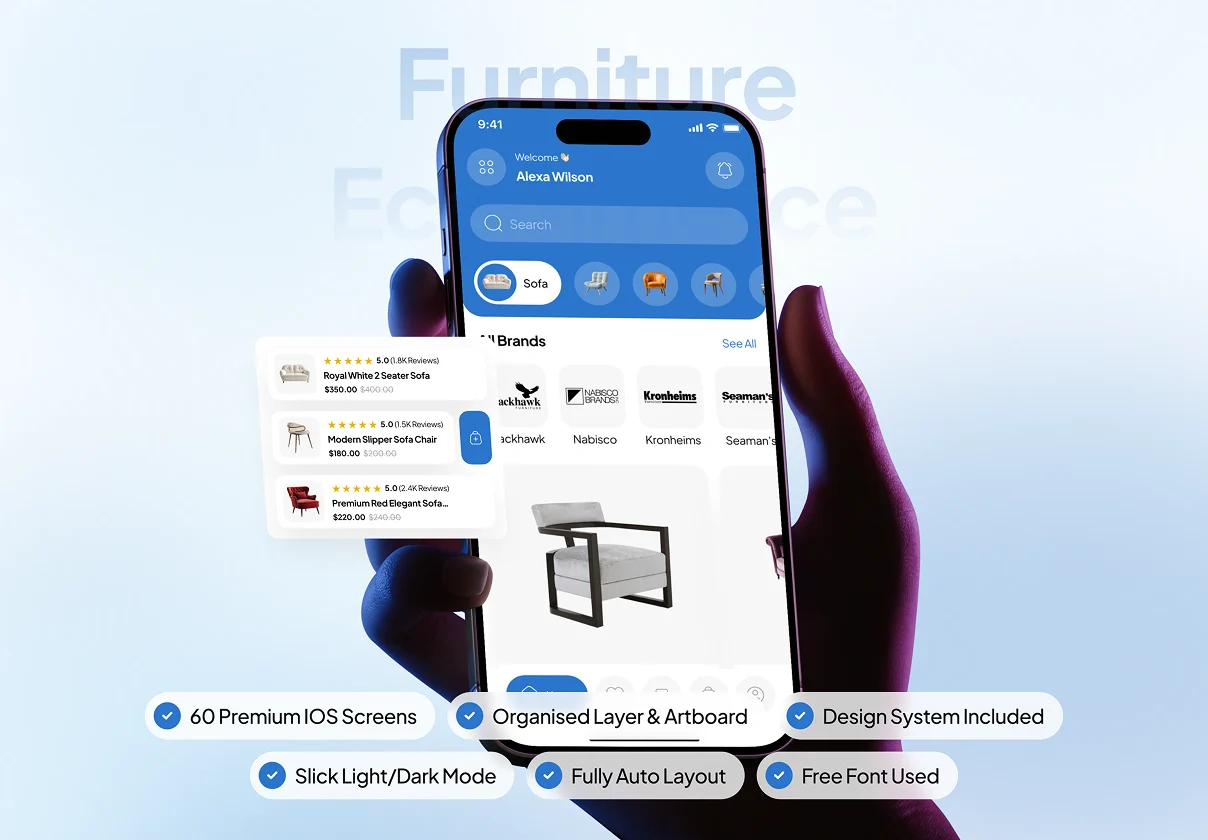 Melta - Furniture Ecommerce App UI Kit