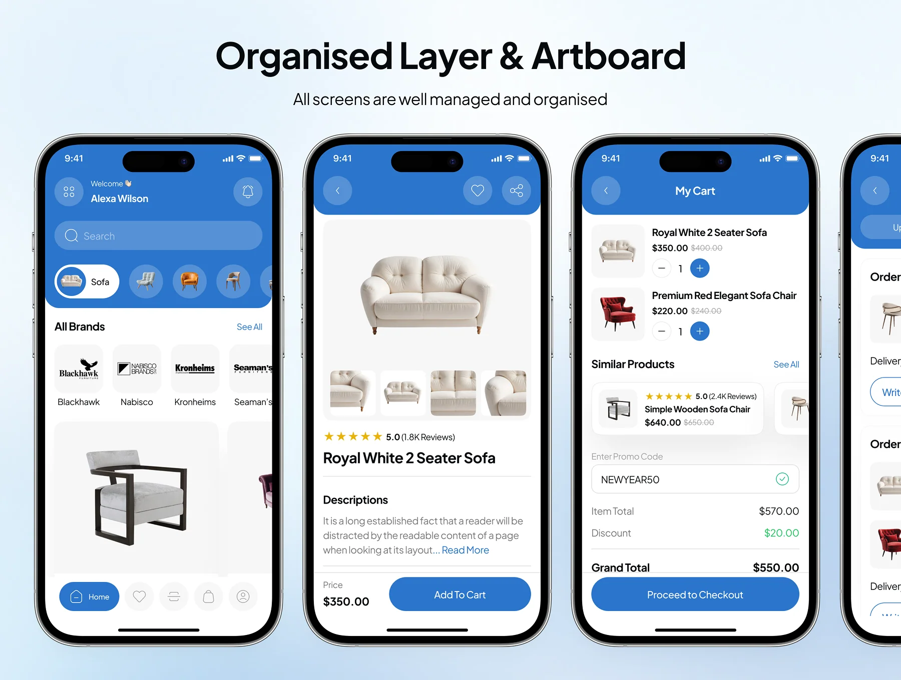 Melta - Furniture Ecommerce App UI Kit 3