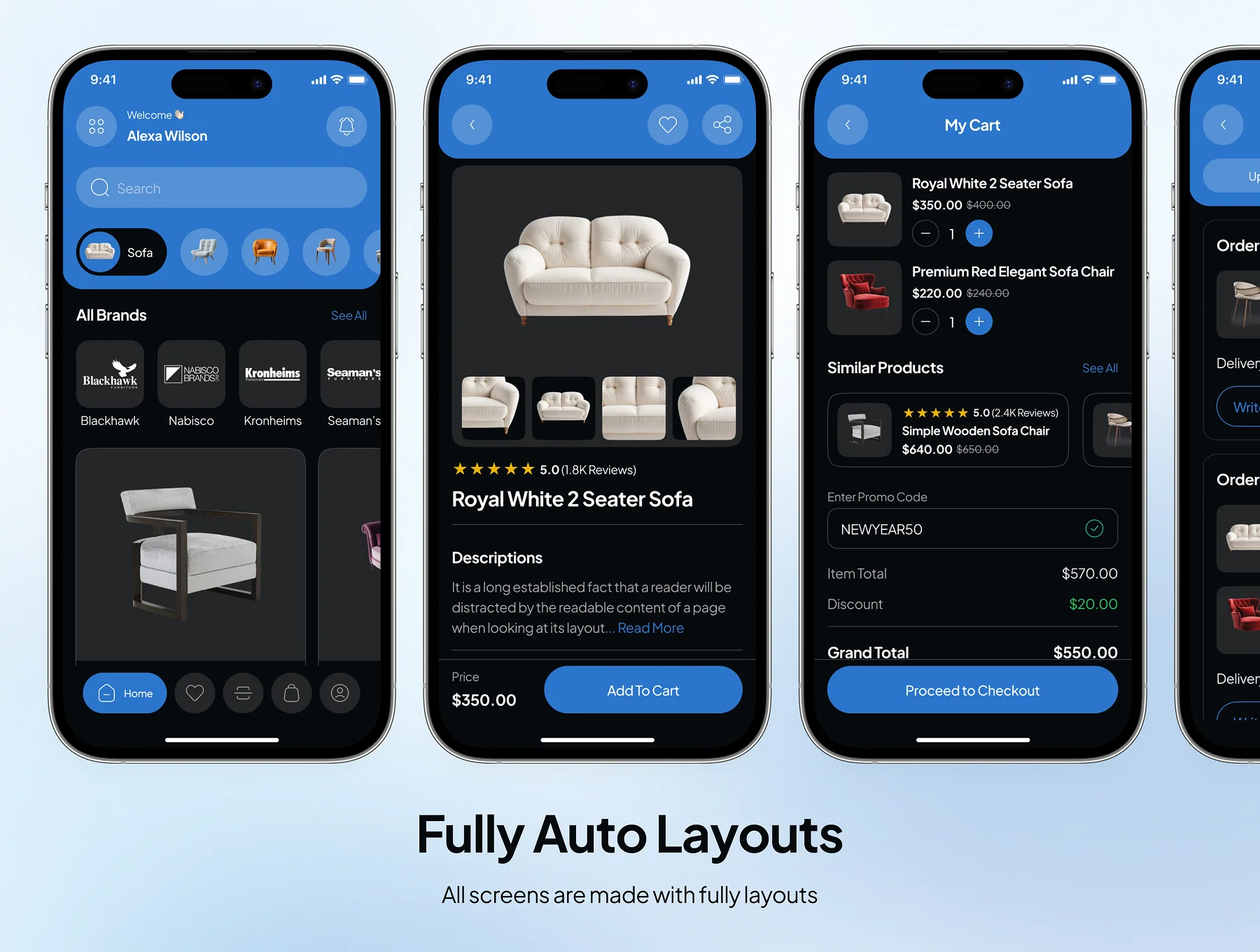 Melta - Furniture Ecommerce App UI Kit 4