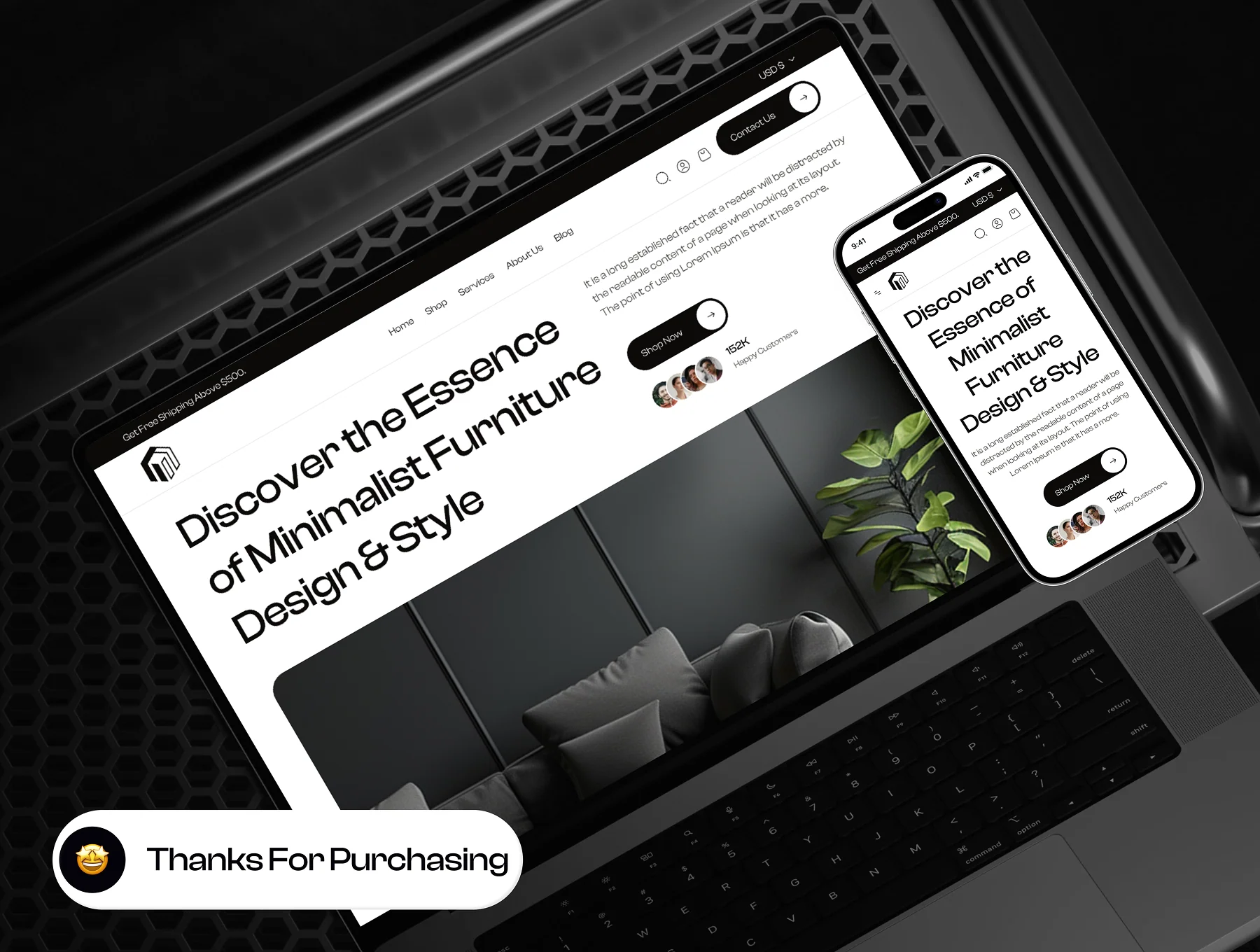 Melta - Furniture Ecommerce Website Framer Template 10