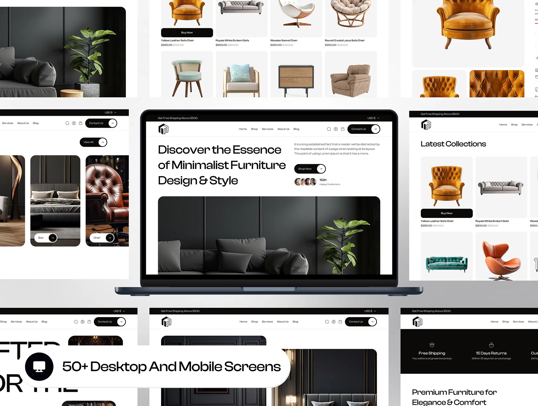 Melta - Furniture Ecommerce Website Framer Template 3