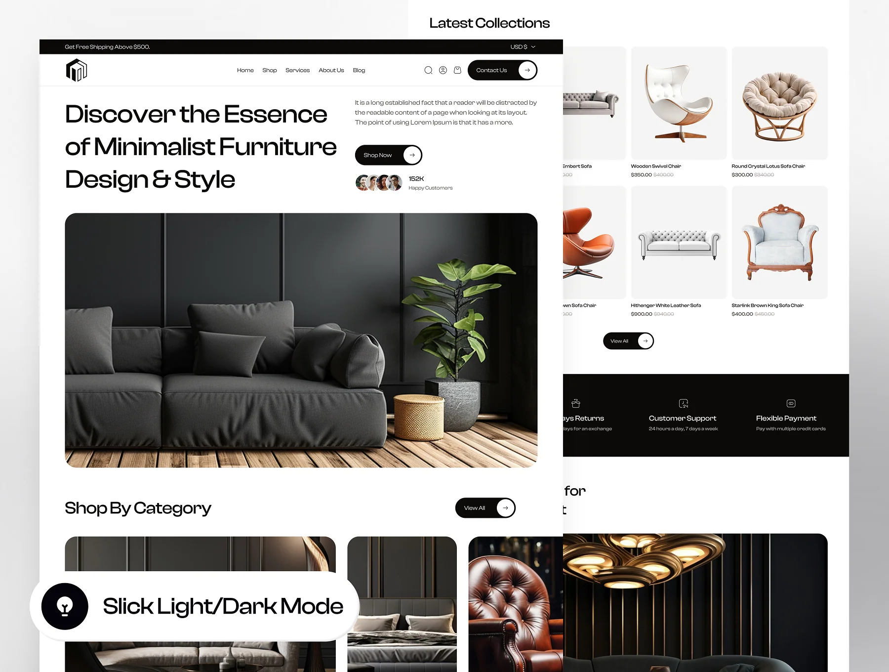 Melta - Furniture Ecommerce Website Framer Template 4