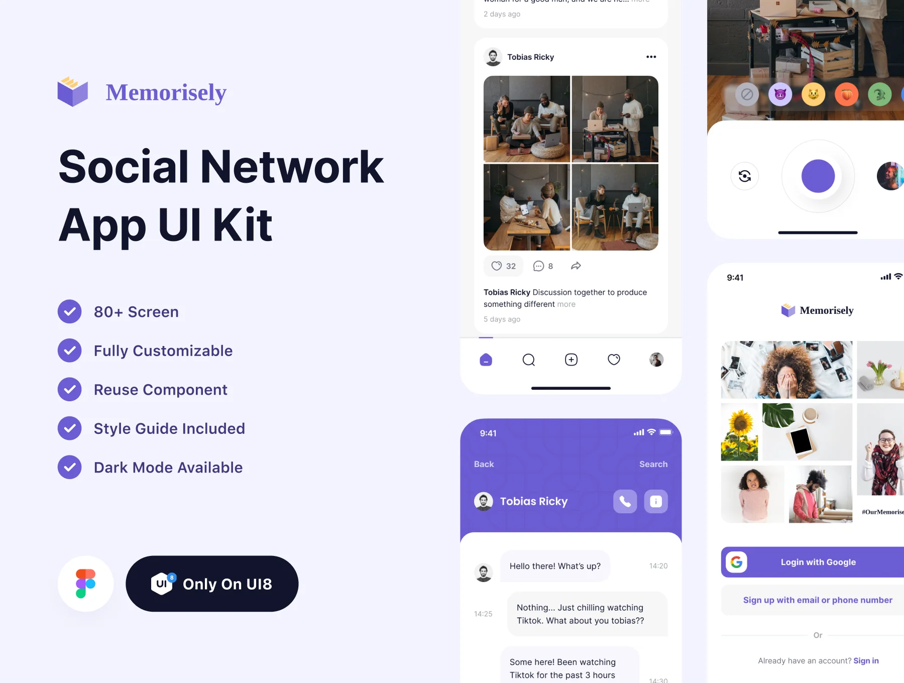 Memorisely - Social Network App UI Kit