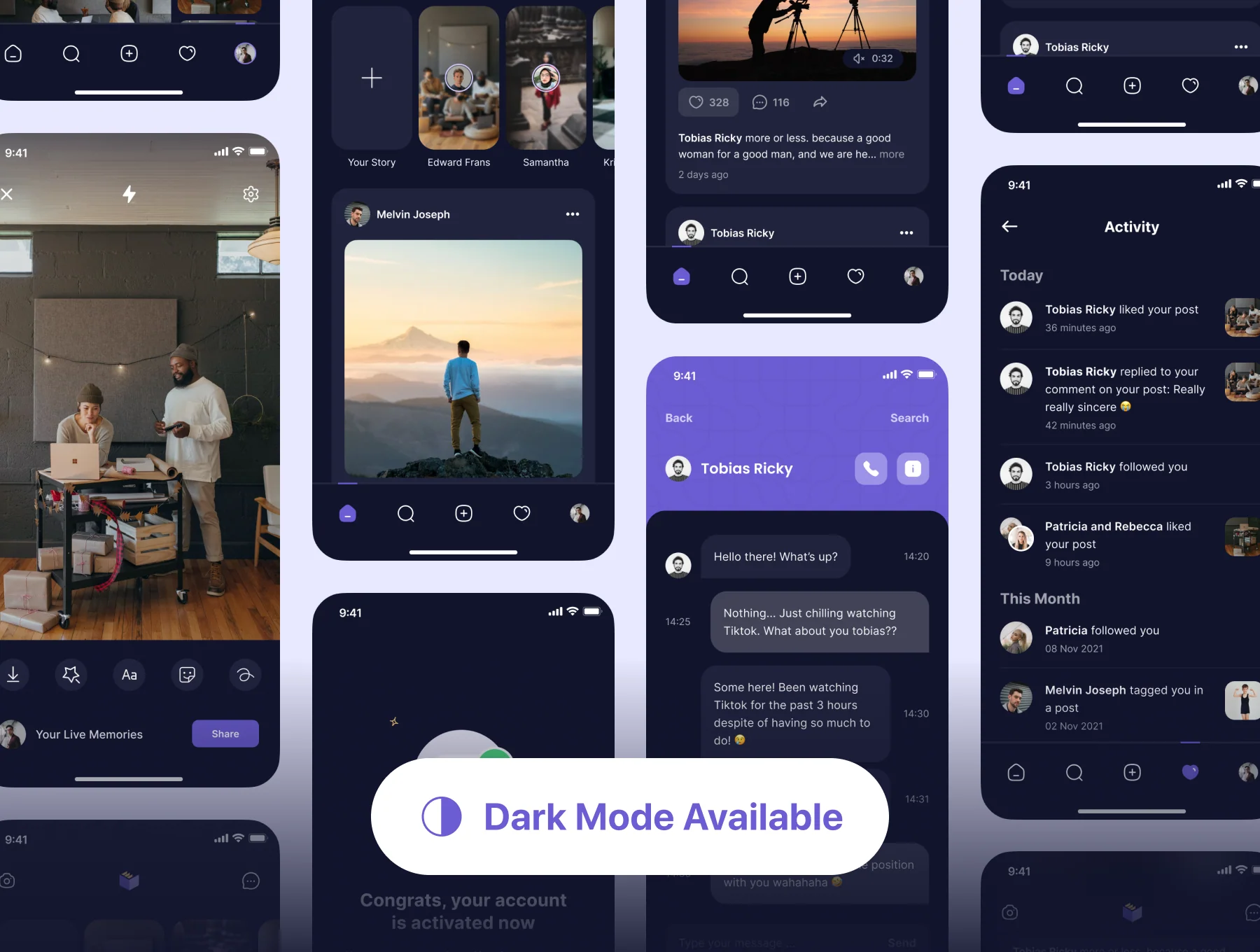 Memorisely - Social Network App UI Kit 5