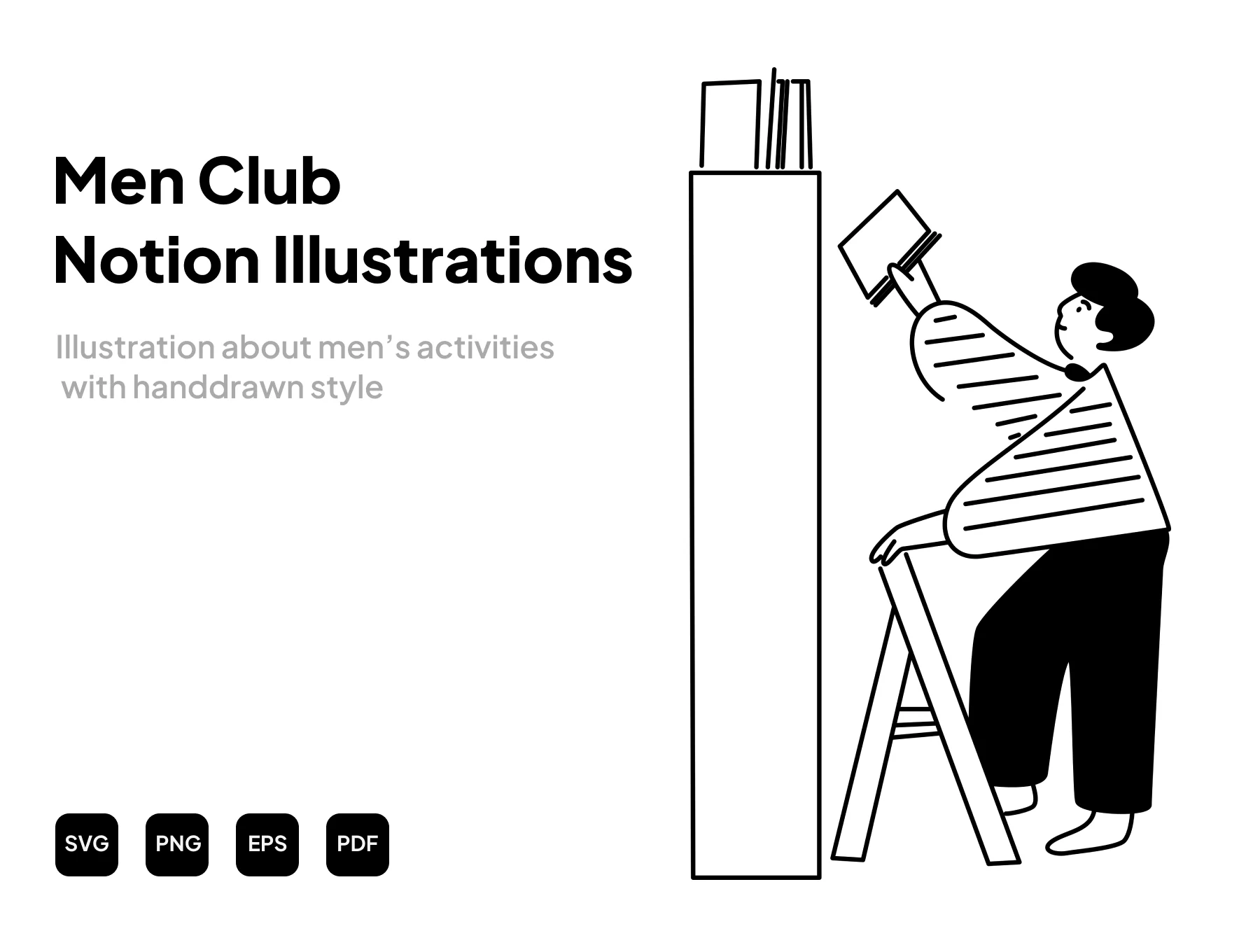 Men Club Notion Illustrations