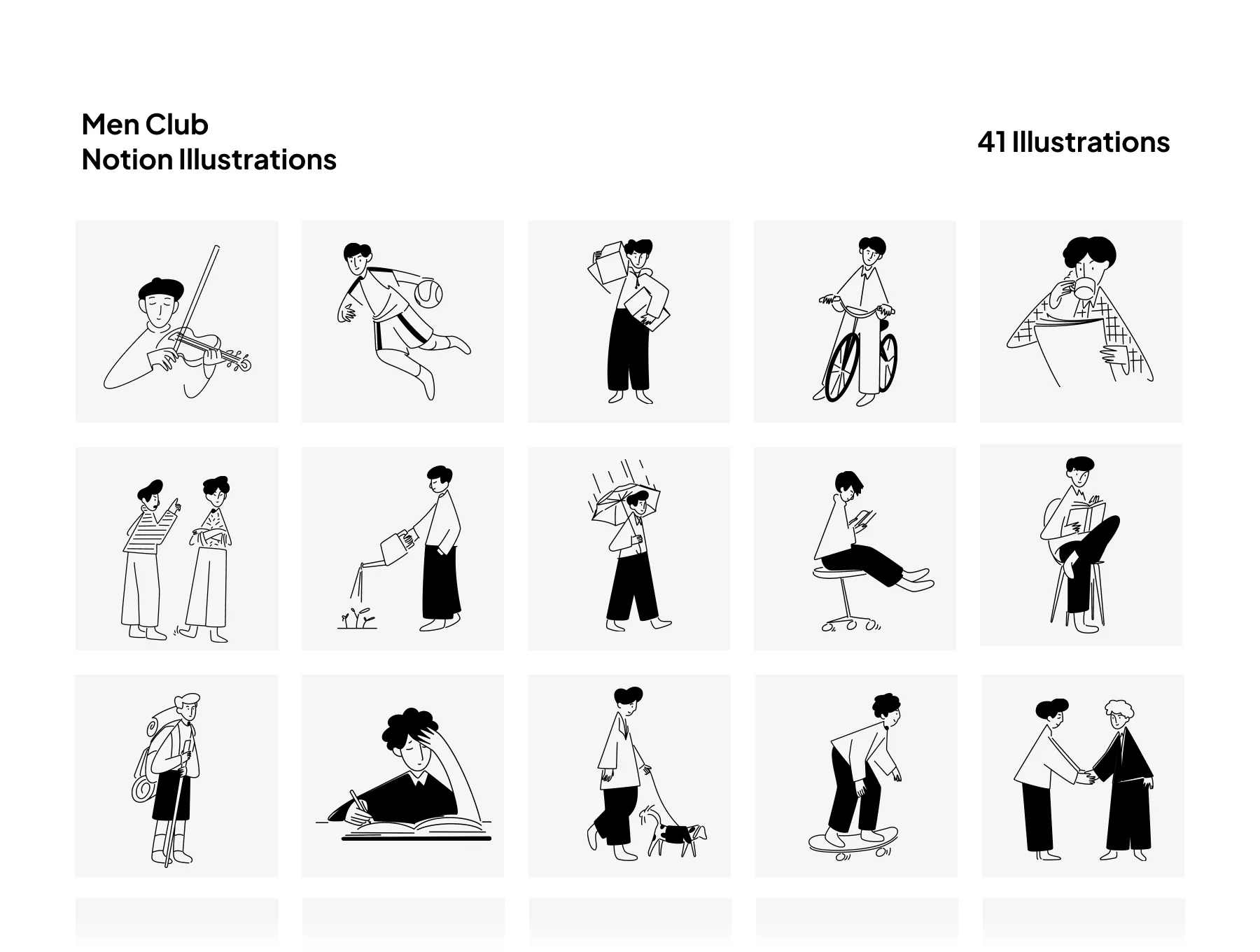 Men Club Notion Illustrations 6