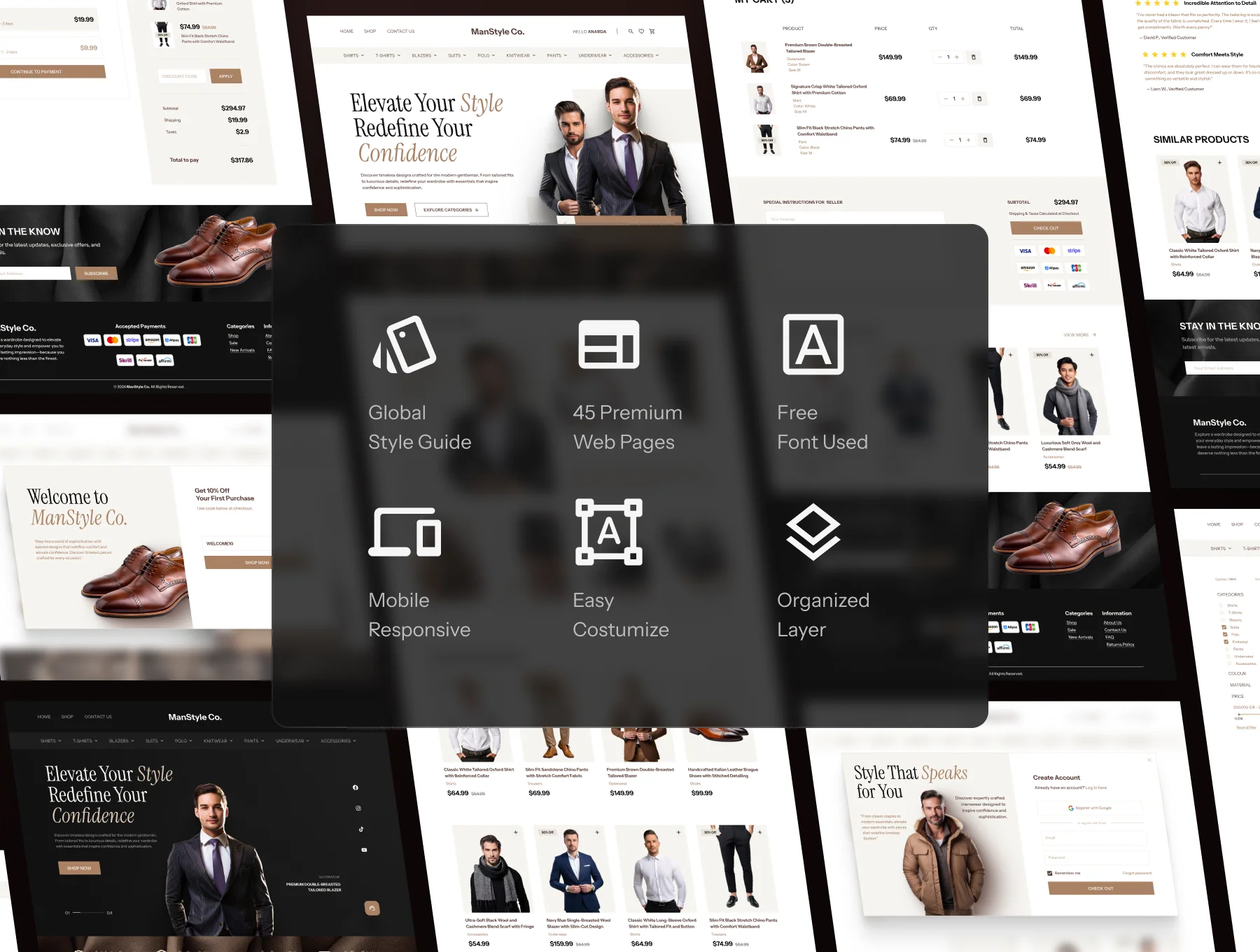 ManStyle Co. Men’s Fashion Website Figma UI Kit - Responsive E-Commerce Design 2