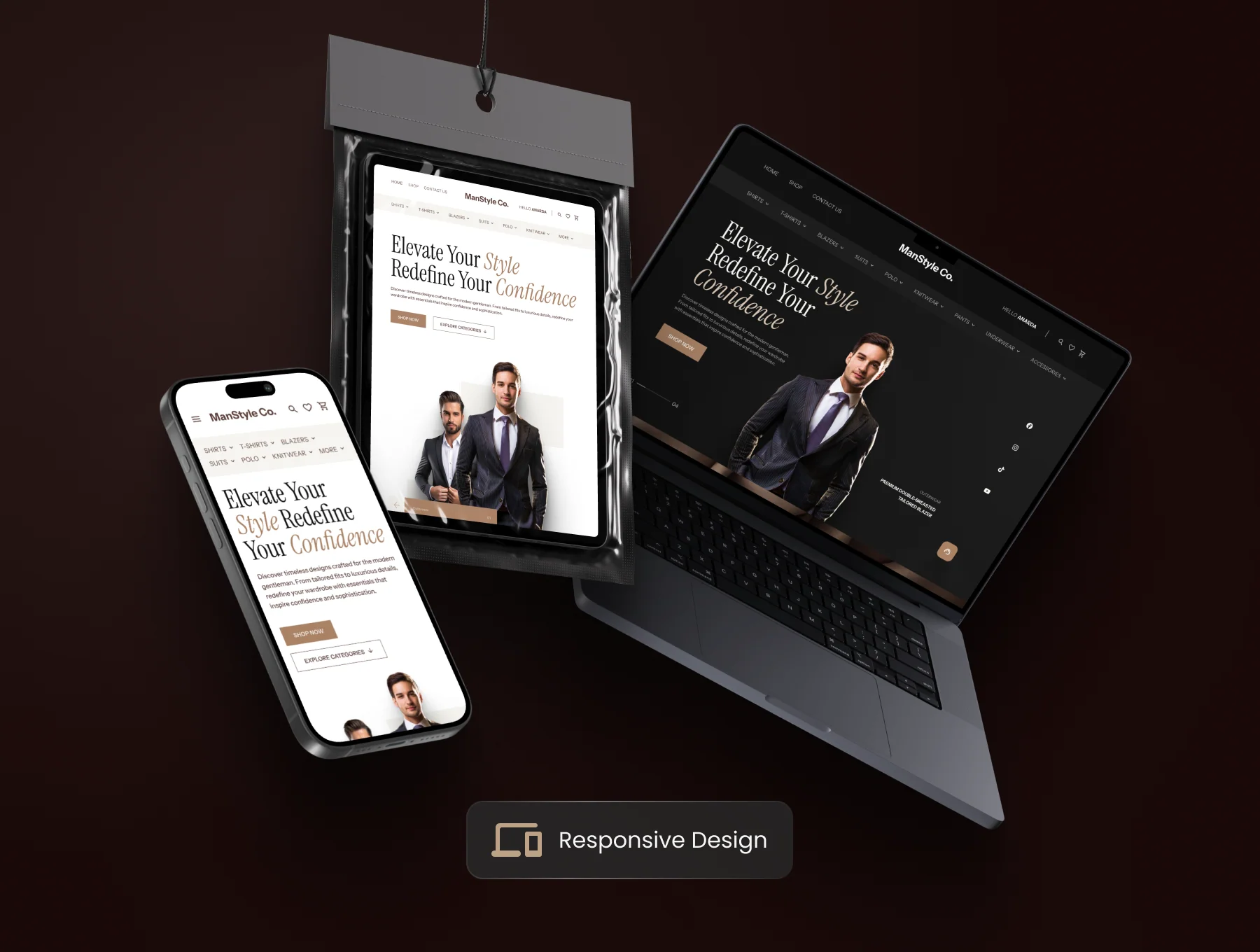 ManStyle Co. Men’s Fashion Website Figma UI Kit - Responsive E-Commerce Design 3