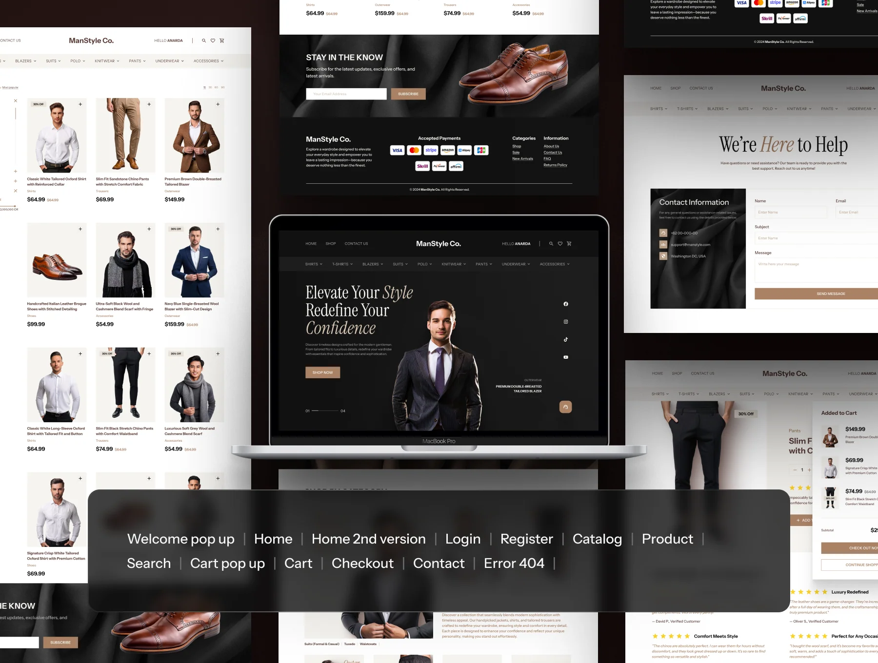 ManStyle Co. Men’s Fashion Website Figma UI Kit - Responsive E-Commerce Design 5
