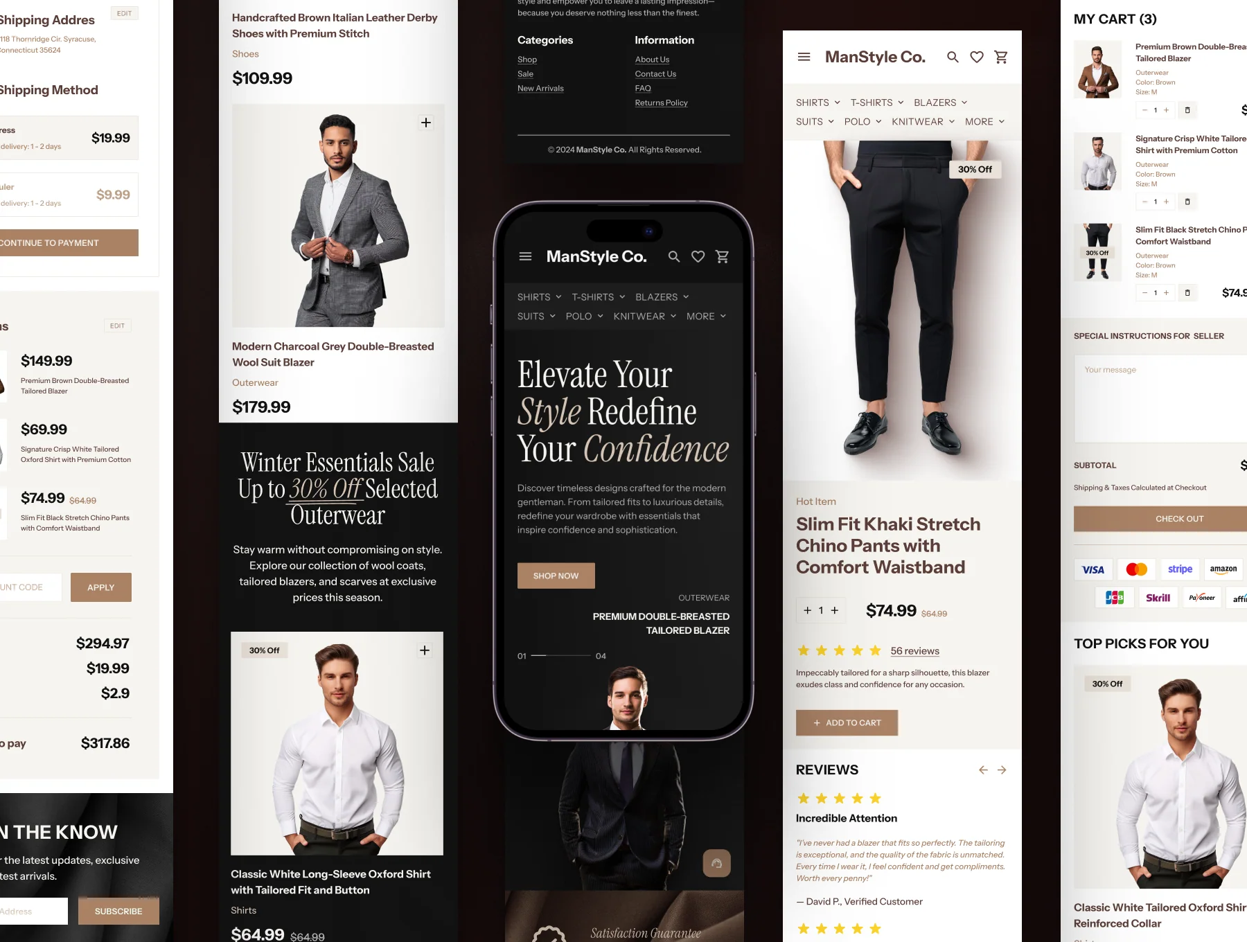 ManStyle Co. Men’s Fashion Website Figma UI Kit - Responsive E-Commerce Design 6